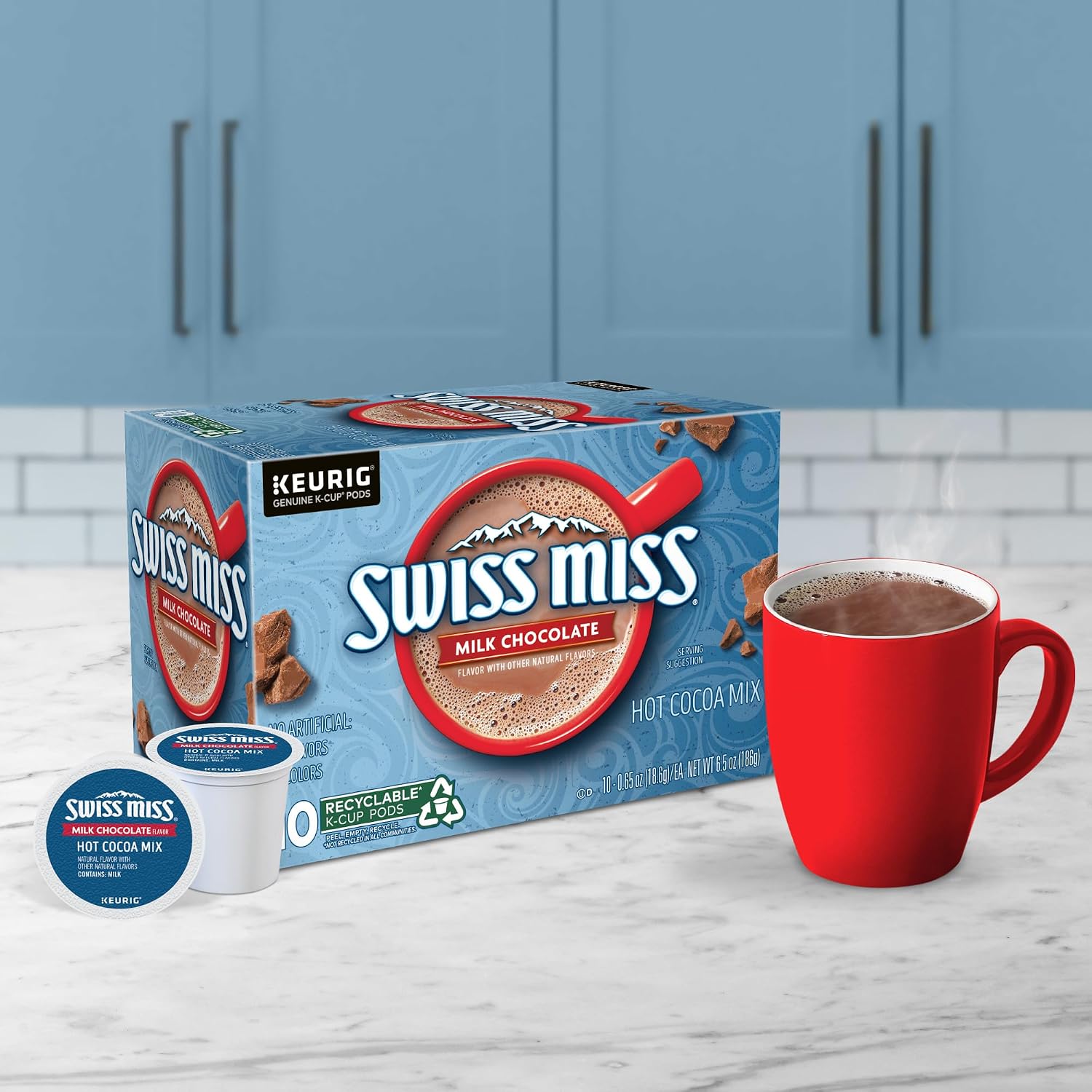 Swiss Miss Milk Chocolate Hot Cocoa Keurig Single-Serve K Cup Pods, 28 Count
