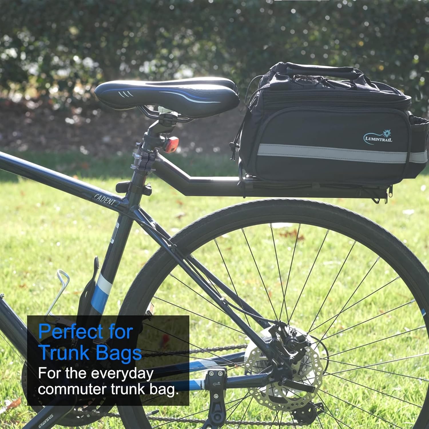 Lumintrail Bike Cargo Rack, Seatpost Mounted Bicycle Luggage Carrier with 20 LBs Weight Capacity for Trunk Bags