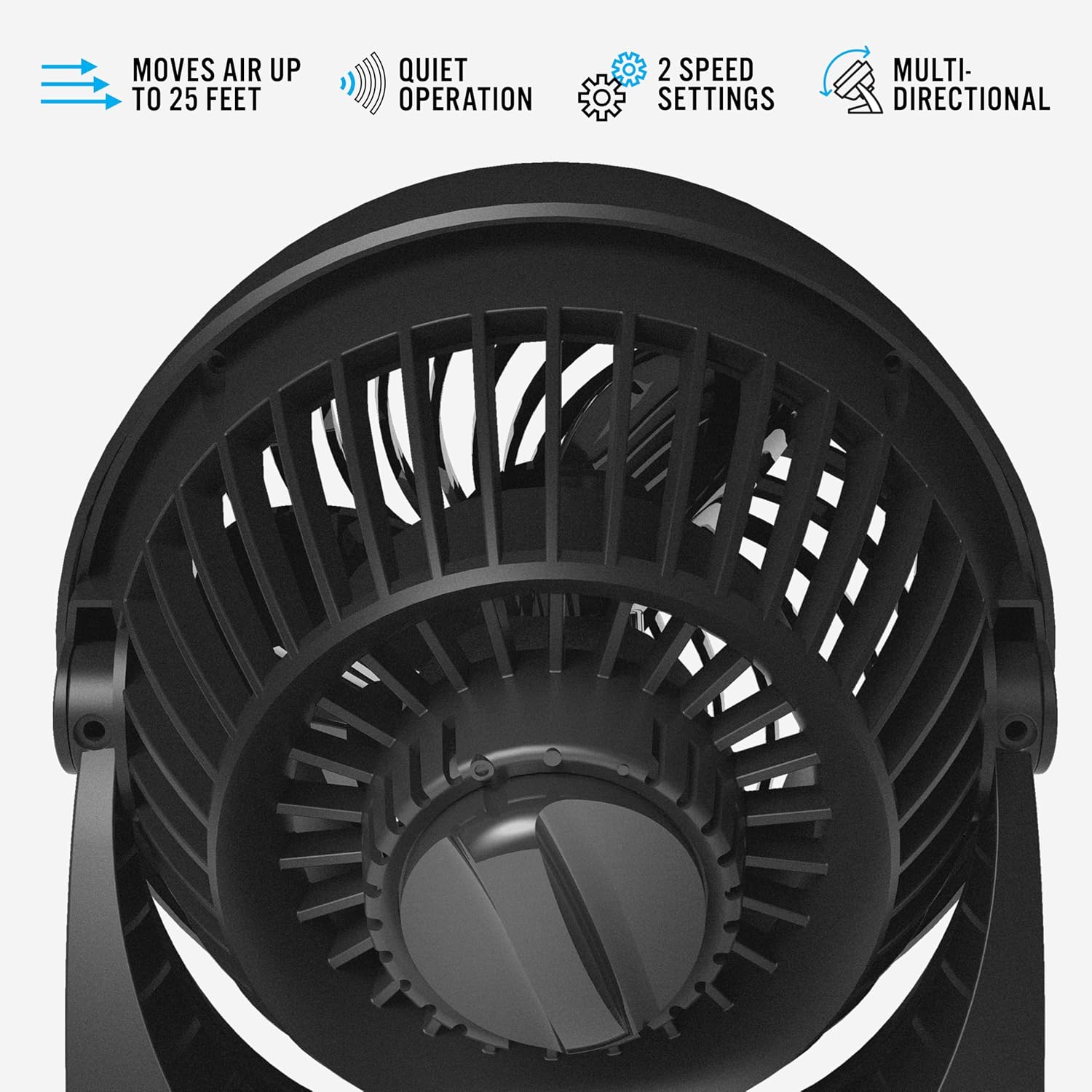 Vornado 133 Personal Air Circulator Fan, Black, 2 Speeds, Adjustable Head | Small Room Air Circulator, Table Fan for Desk, Nightstand
