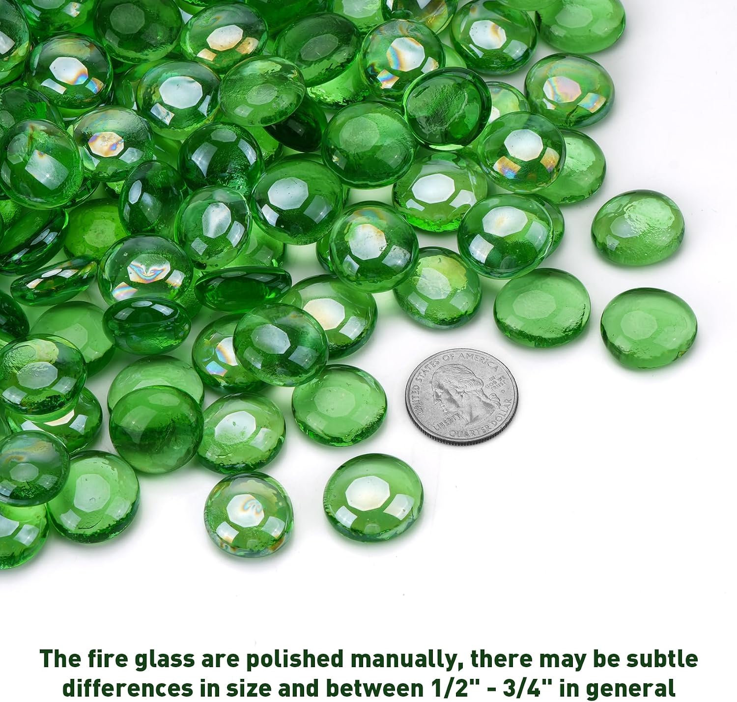 Skyflame 10-Pound Fire Glass Beads for Fire Pit Fireplace, Onyx Black