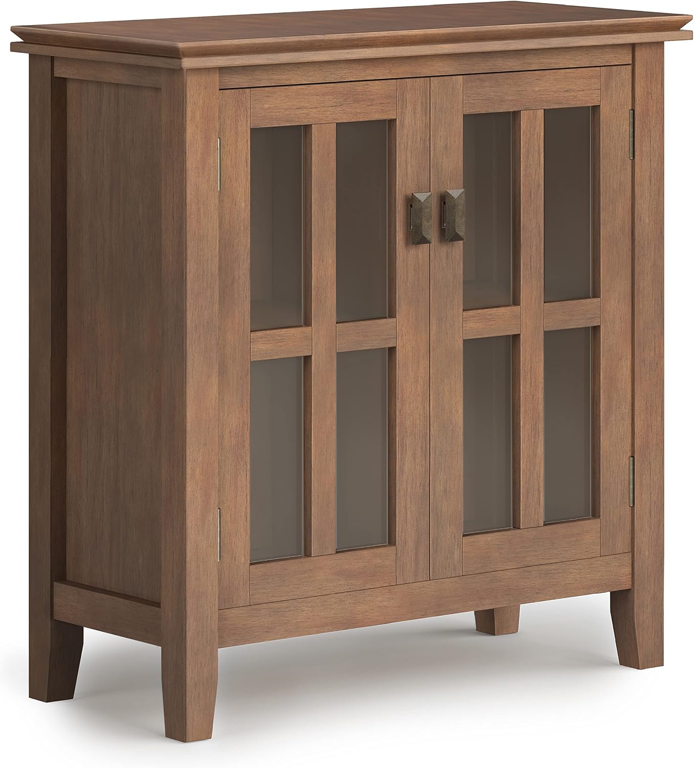 SIMPLIHOME Artisan 30" Wide Solid Wood Cabinet in Russet Brown