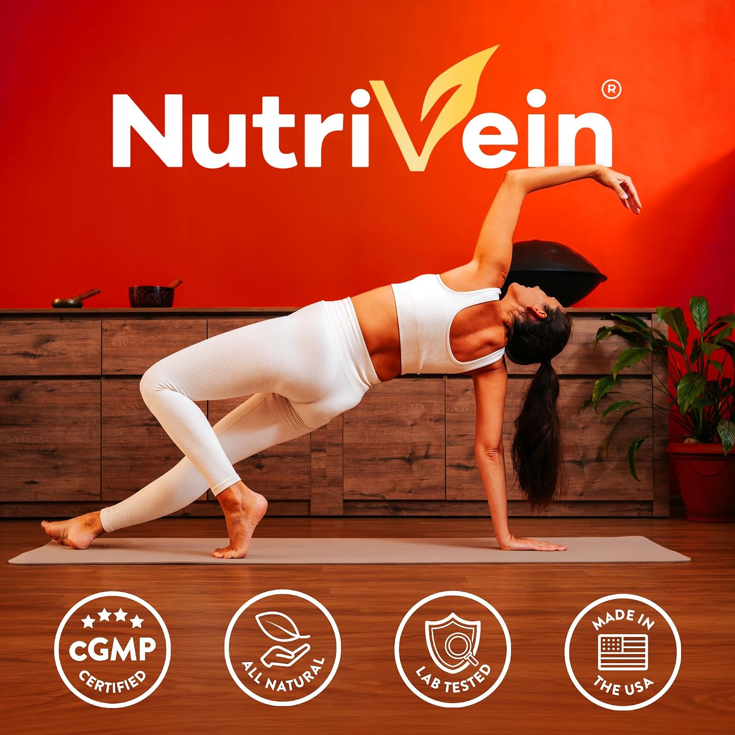 Nutrivein Apple Cider Vinegar Supplement with Mother 1600 mg - 120 Capsules | Unfiltered ACV pills for men and women. Supports digestion
