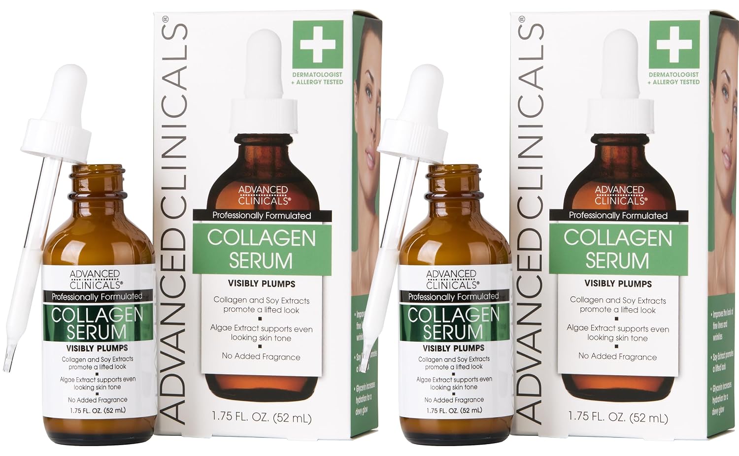 Advanced Clinicals Brightening Vitamin C Serum For Face With Glycolic Acid + Lactic Acid | Vitamin C Eye Serum Face Moisturizer For Improving Look Of Dark Spots & Uneven Complexion, 1.75 Fl Oz