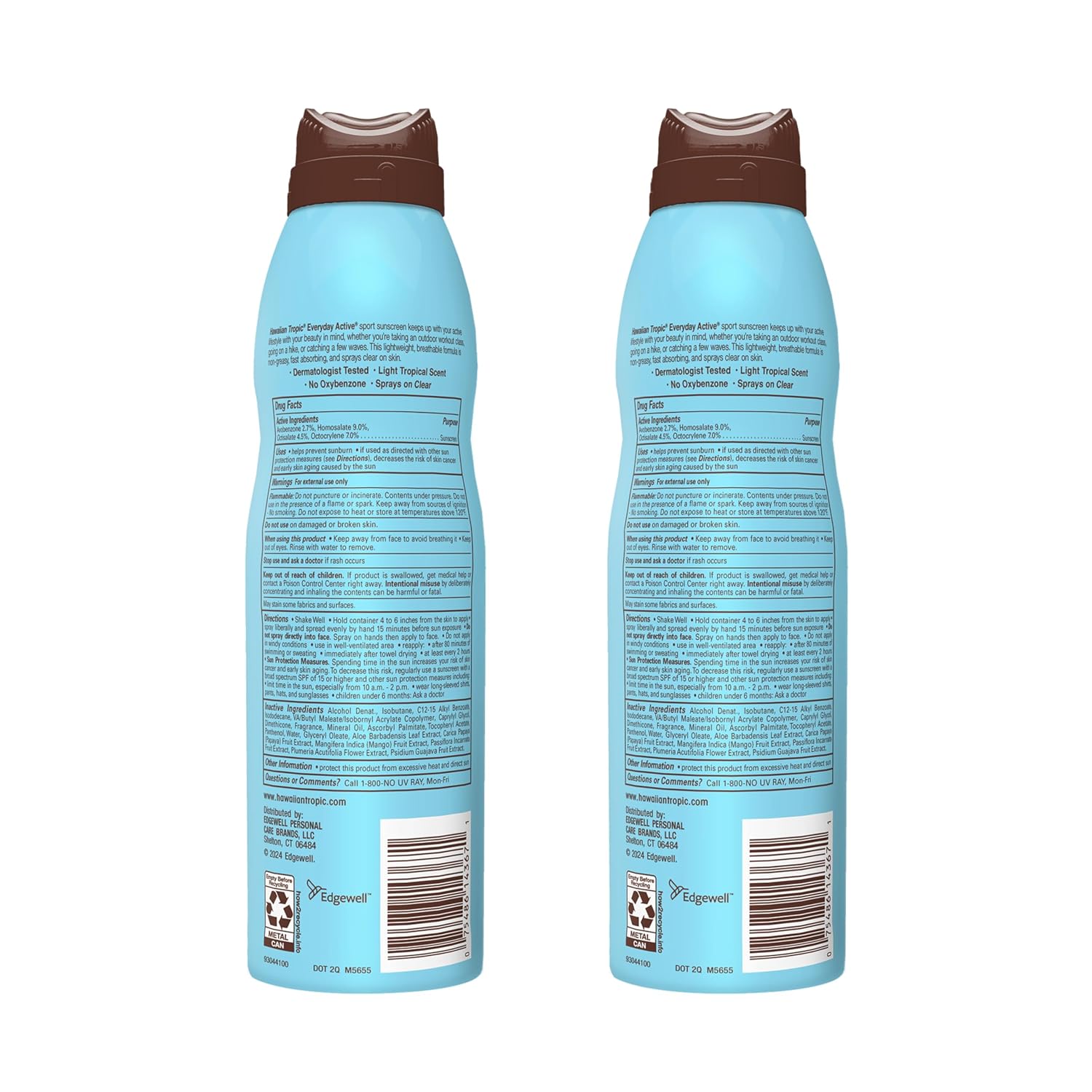 Hawaiian Tropic Island Sport Sunscreen Spray, Clear Coconut, 6 Ounce