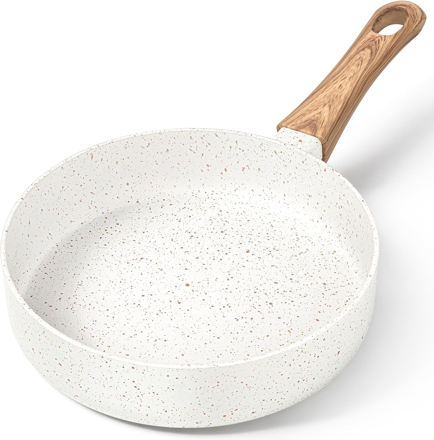 MICHELANGELO 8 Inch Nonstick Frying Pan with Lid, Non Stick Small Frying Pan with Non-Toxic Coating, Non-Stick Skillet with Ergonomic Handle