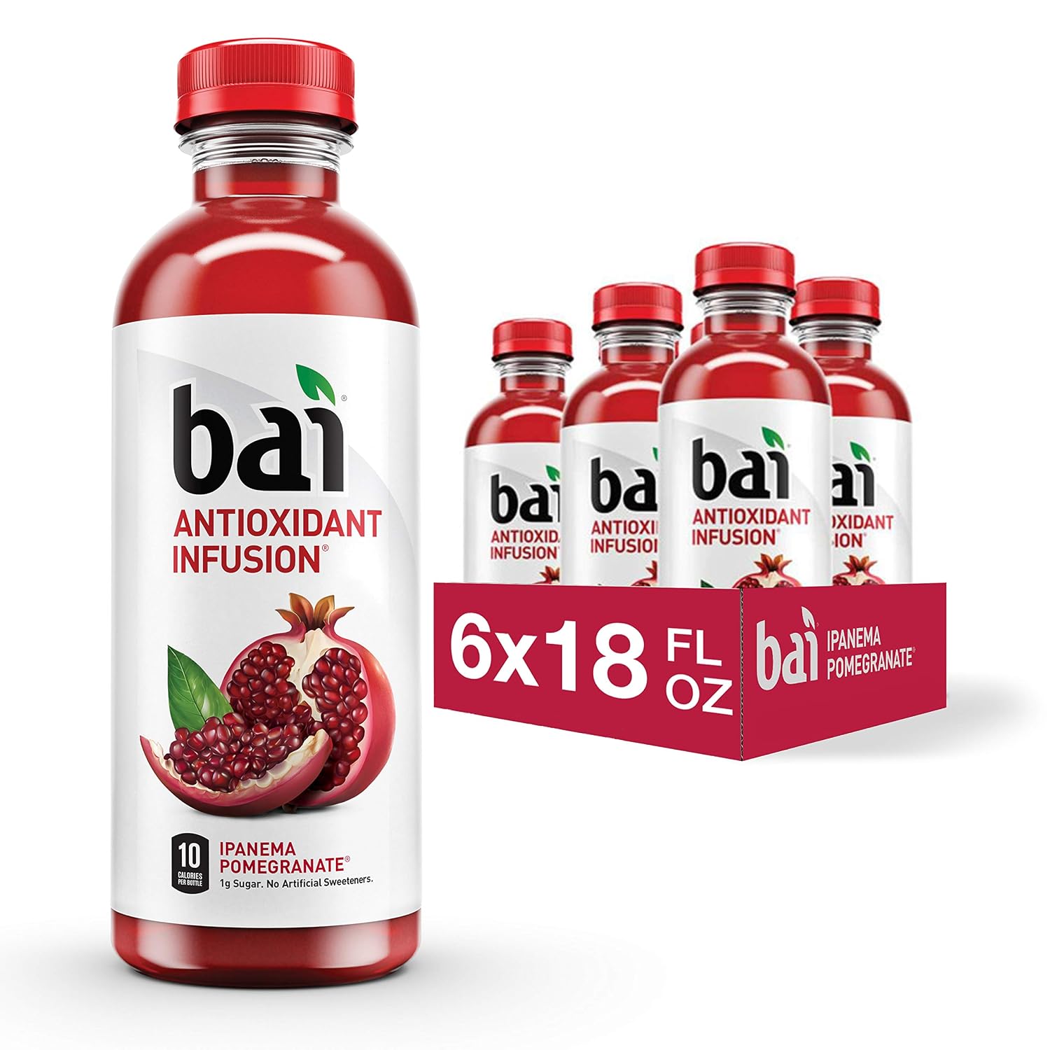 Bai Flavored Water, Kula Watermelon, Antioxidant Infused Drinks, 18 Fluid Ounce Bottle (Pack of 12)