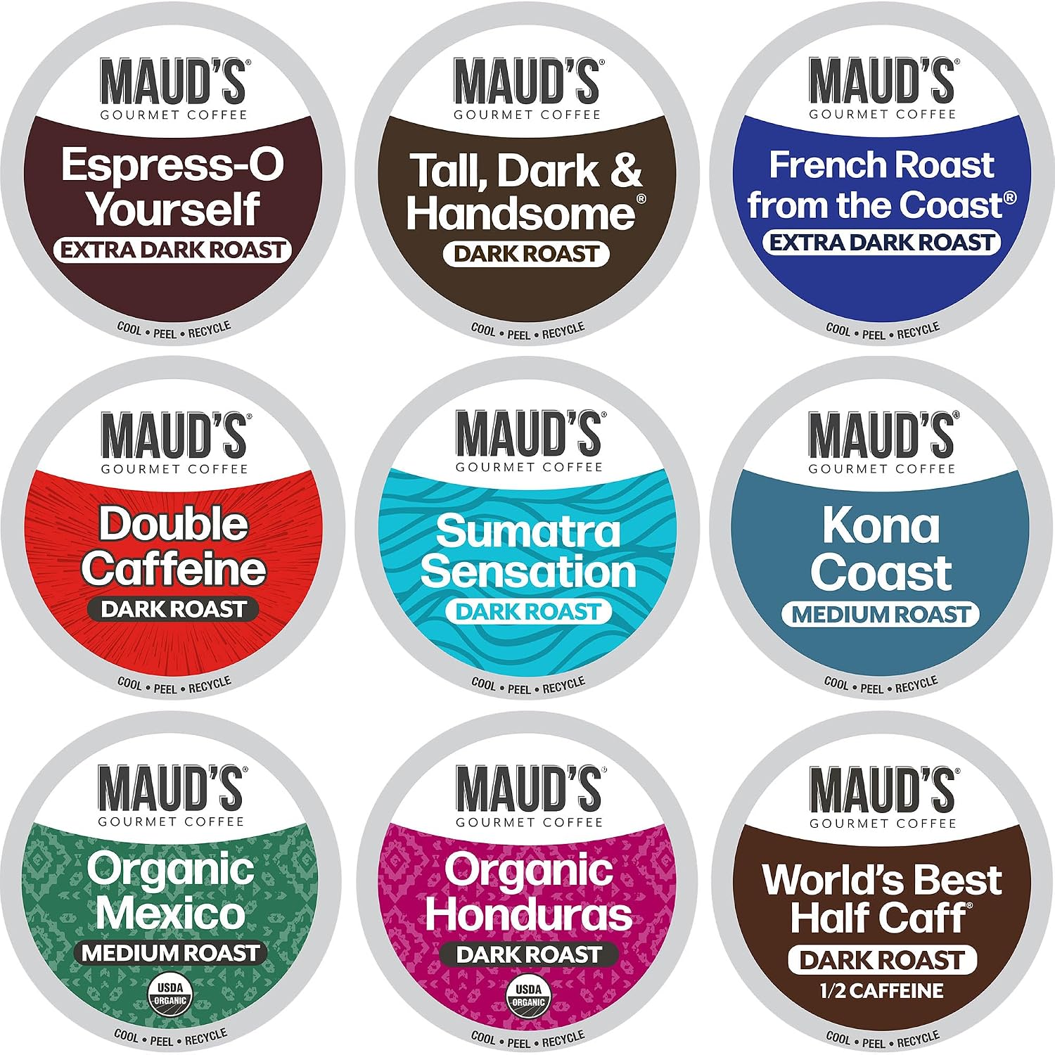 Maud's Dark Roast Coffee Pods, 100ct | Dark Roast Coffee in Single Serve Pods – Compatible with Keurig Coffee Makers