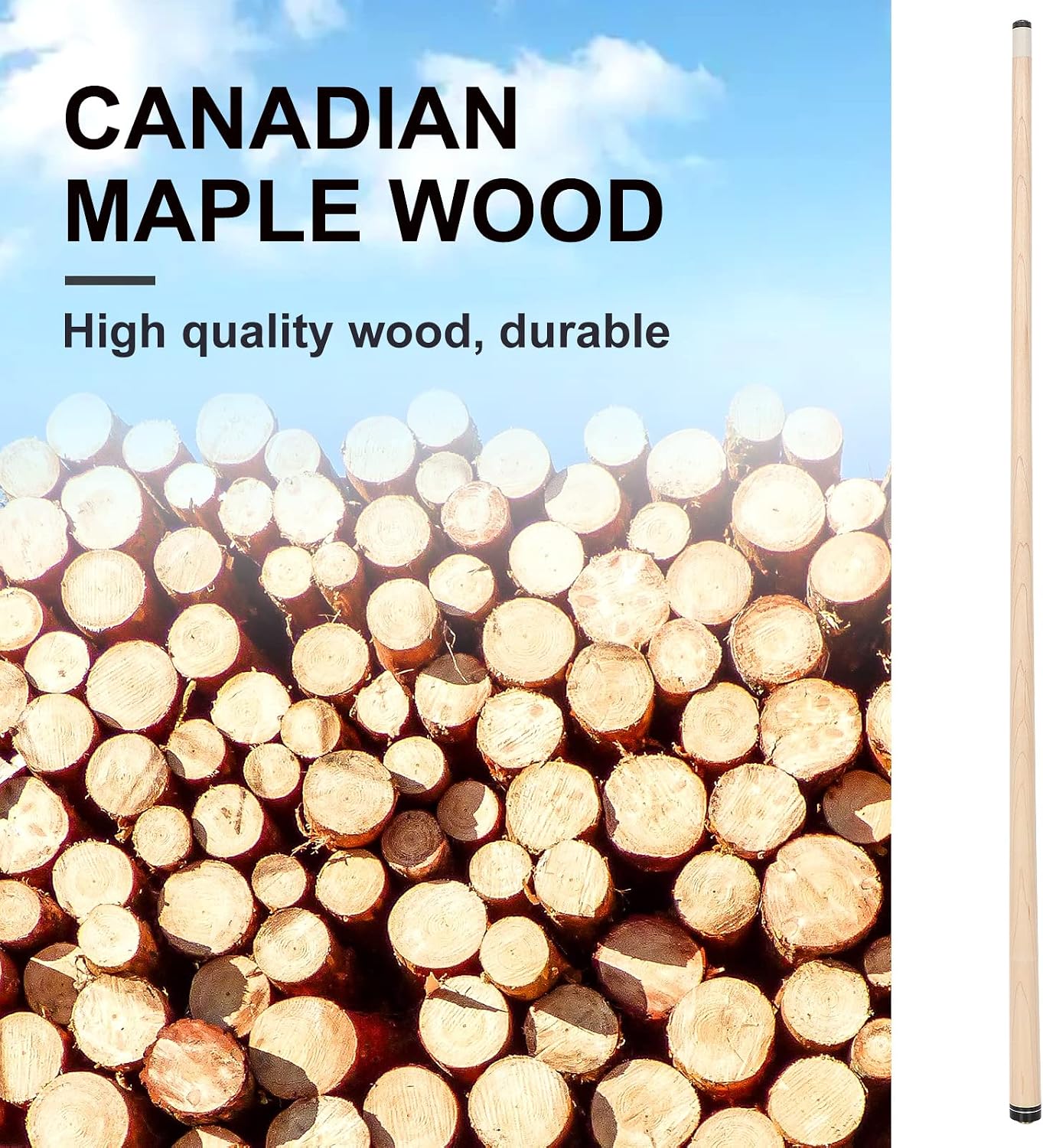GARSEN Billiard Canada 6A Maple Pool Cue Stick 58 inch House Bar Pool Stick | Free replacement within 2 years,Piano Baking Paint Process,18 oz 19 oz 20 oz 21 oz Available，Several Colors,13mm Cue Tip