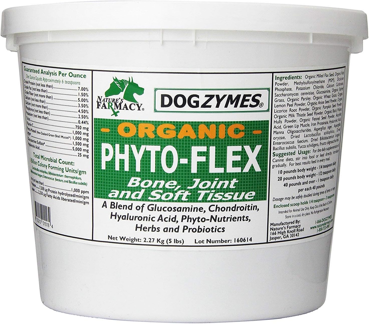Dogzymes Phyto Flex - Glucosamine, Chondroitin, MSM and Hyaluronic Acid… (2 Pound)