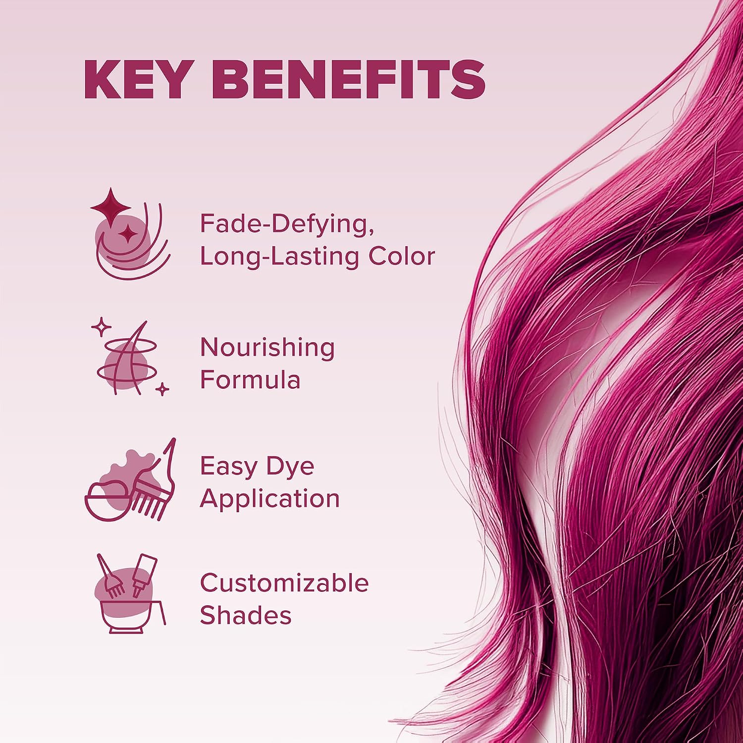 Splat Midnight Magenta Semi Permanent Hair Dye Kit, 1 Application