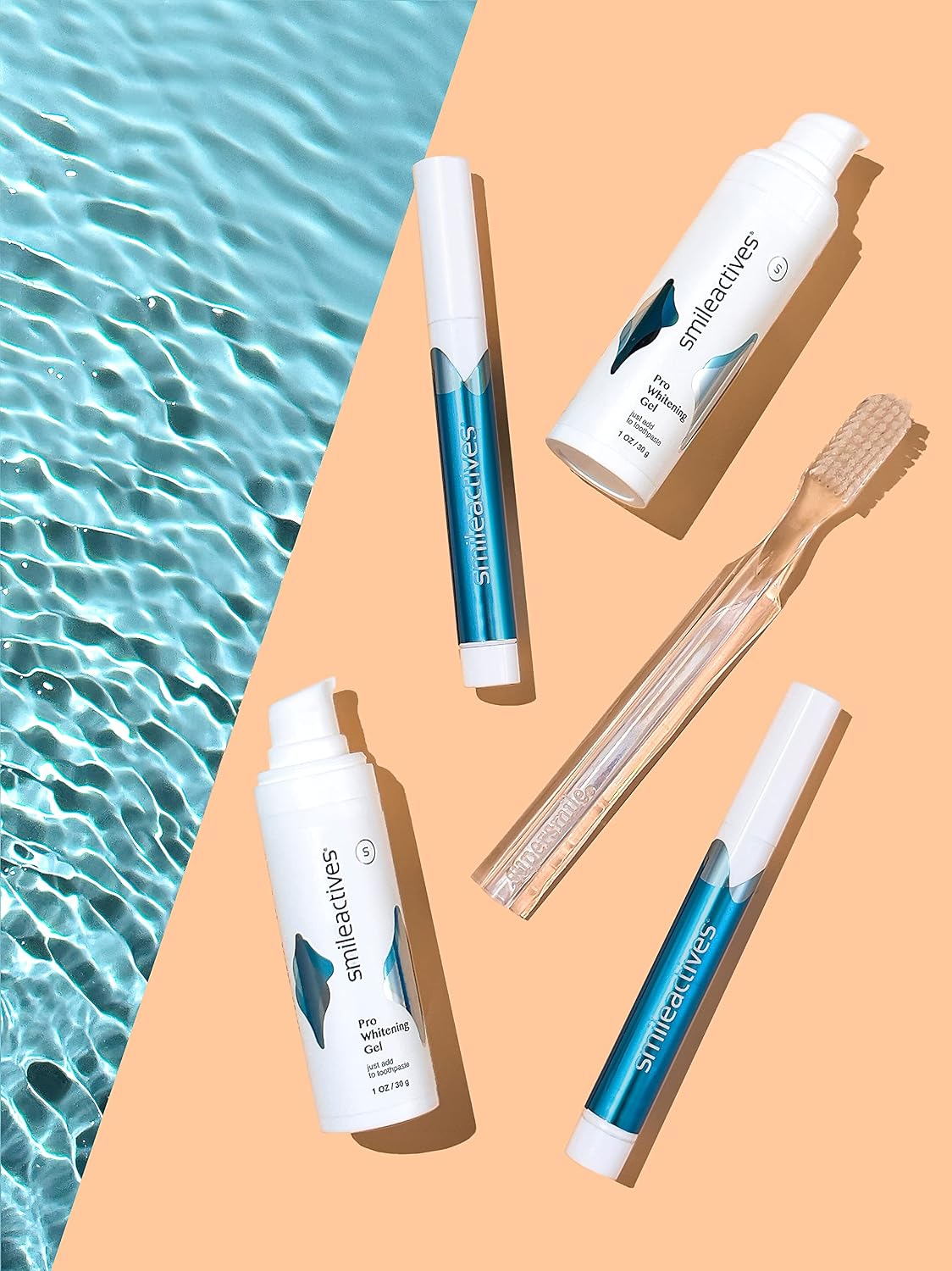 Smileactives Teeth Whitening Pen, Stain Remover Gel, Vanilla Mint, 2-Pack | Precision Brush-Tip Applicator, Dental-Grade Formula, Travel-Ready Design