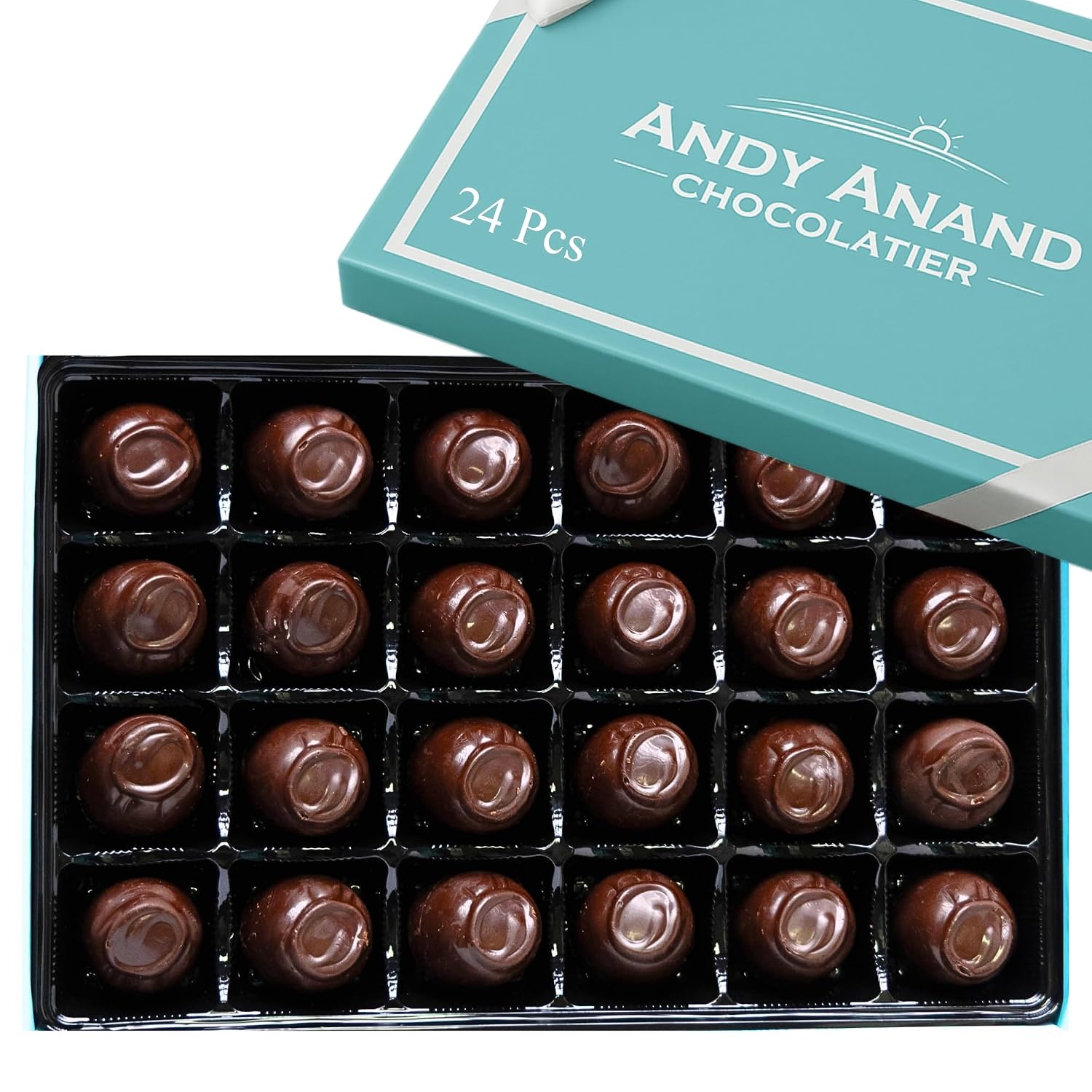 Andy Anand Belgian Dark Chocolate Cherry Cordials Gift Box - 25 Pieces