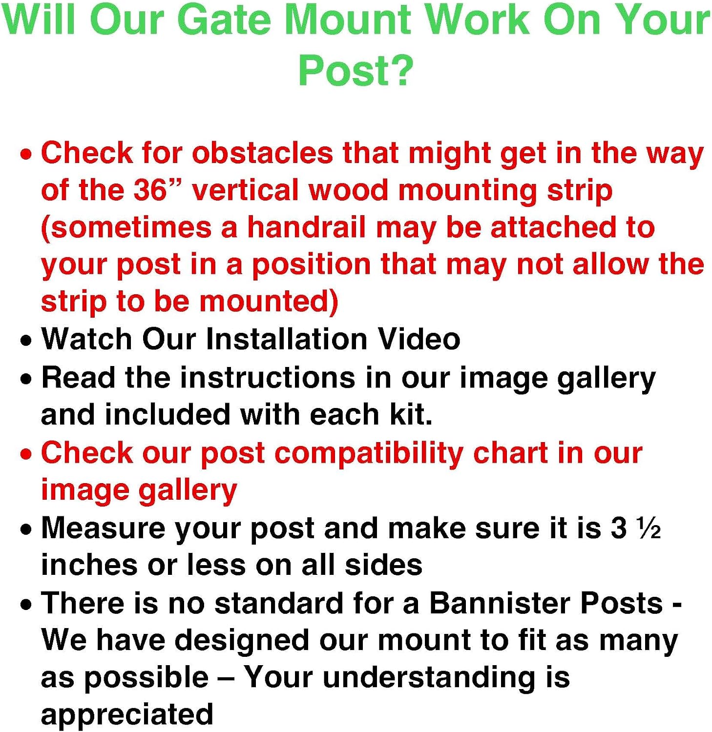 Safety Innovations No Hole Stairway Baby Gate Mounting Kit - Fits Posts from 2 3/4 inches to 3 1/2 inches Wide with Square or Round Tops - No