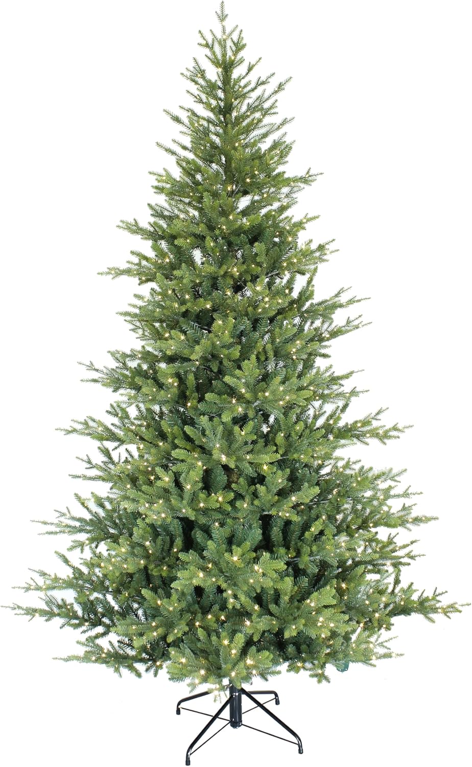 Puleo International 7.5 Foot Pre-Lit Alberta Spruce Artificial Christmas Tree with 1,000 Warm White LED Lights