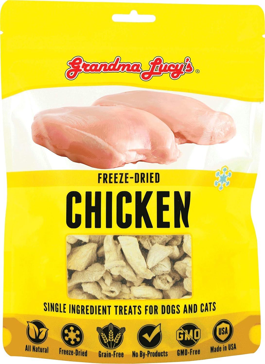 Grandma Lucy's - Singles Chicken Pet Treats – 3.5Oz, yellow, 4 Ounce (Pack of 1)