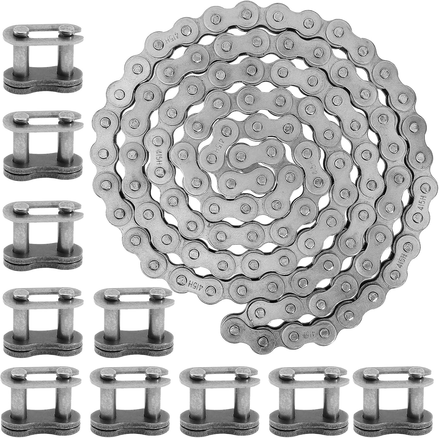 415 415H Chain 110L Link Heavy Duty for 49cc 50cc 60cc 66cc 70cc 80cc 2-stroke 4-stroke Engine Motor Motorized Bicycle Pit Dirt Mini Bike Scooter