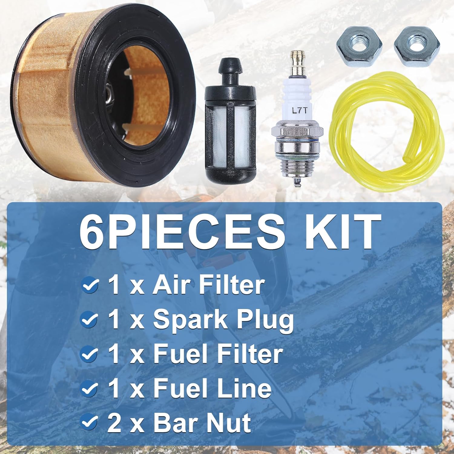 Air Filter Fuel Line Bar Nut Kit for Stihl MS261 MS271 MS291 MS311 Chainsaw