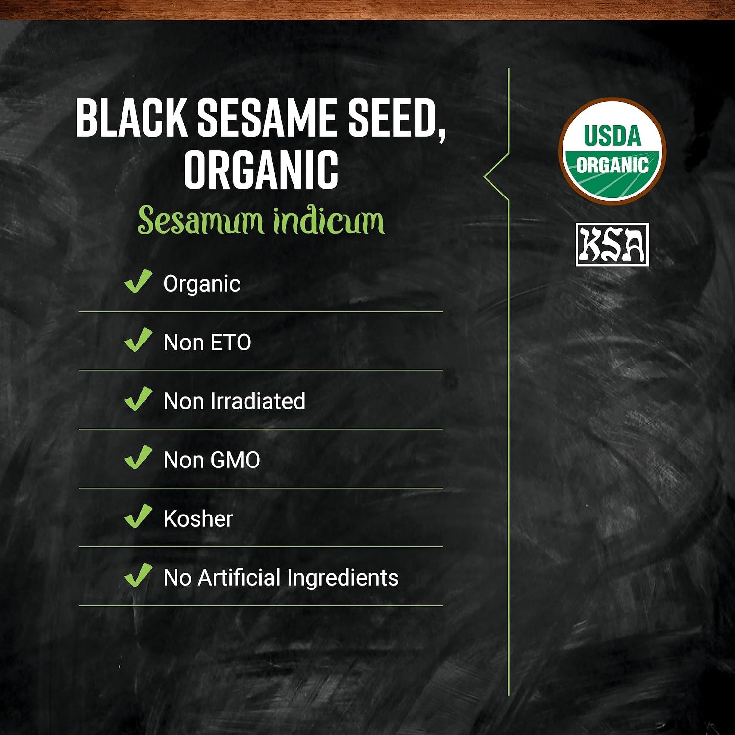 Frontier Co-op Sesame Seed, Black, Certified Organic, Kosher | 1 lb. Bulk Bag | Sesamum indicum