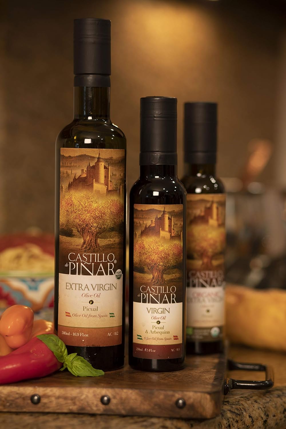 Castillo de Pinar First Cold Pressed Extra Virgin Olive Oil Picual Single-Variety 500ml Less Than 02% Acidity, Gluten Free Non GMO