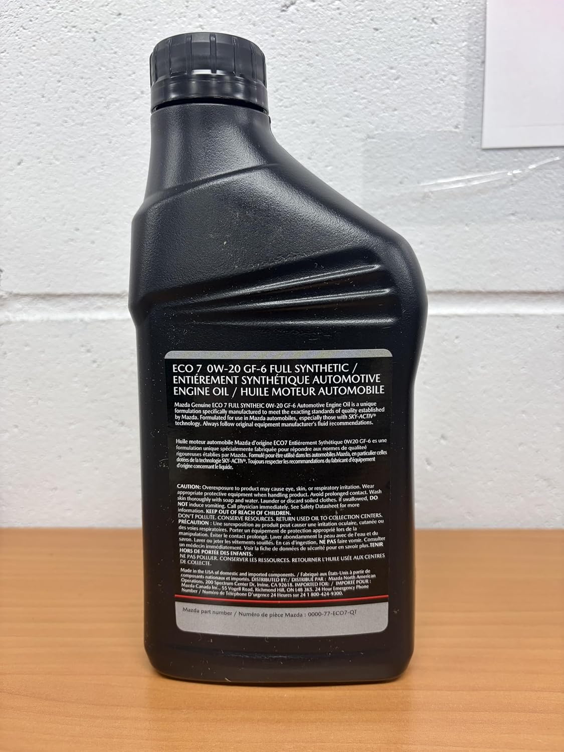 12PK MAZDA FULL SYNTHETIC 0W-20 GF-6 WITH MOLLY ENGINE OIL (0000-77-EC07-QT)