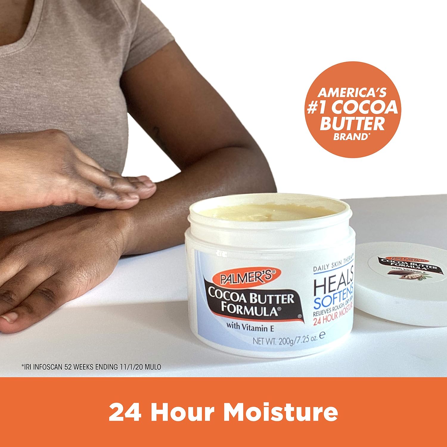Palmer's Solid Body Lotion, Cocoa Butter Formula with Vitamin E (7.25 Oz) | Body Moisturizer with Vitamin E for Extremely Dry Skin, Softens and Soothes, Helps Smooth Marks, Tone Skin, 48 Hour Moisture