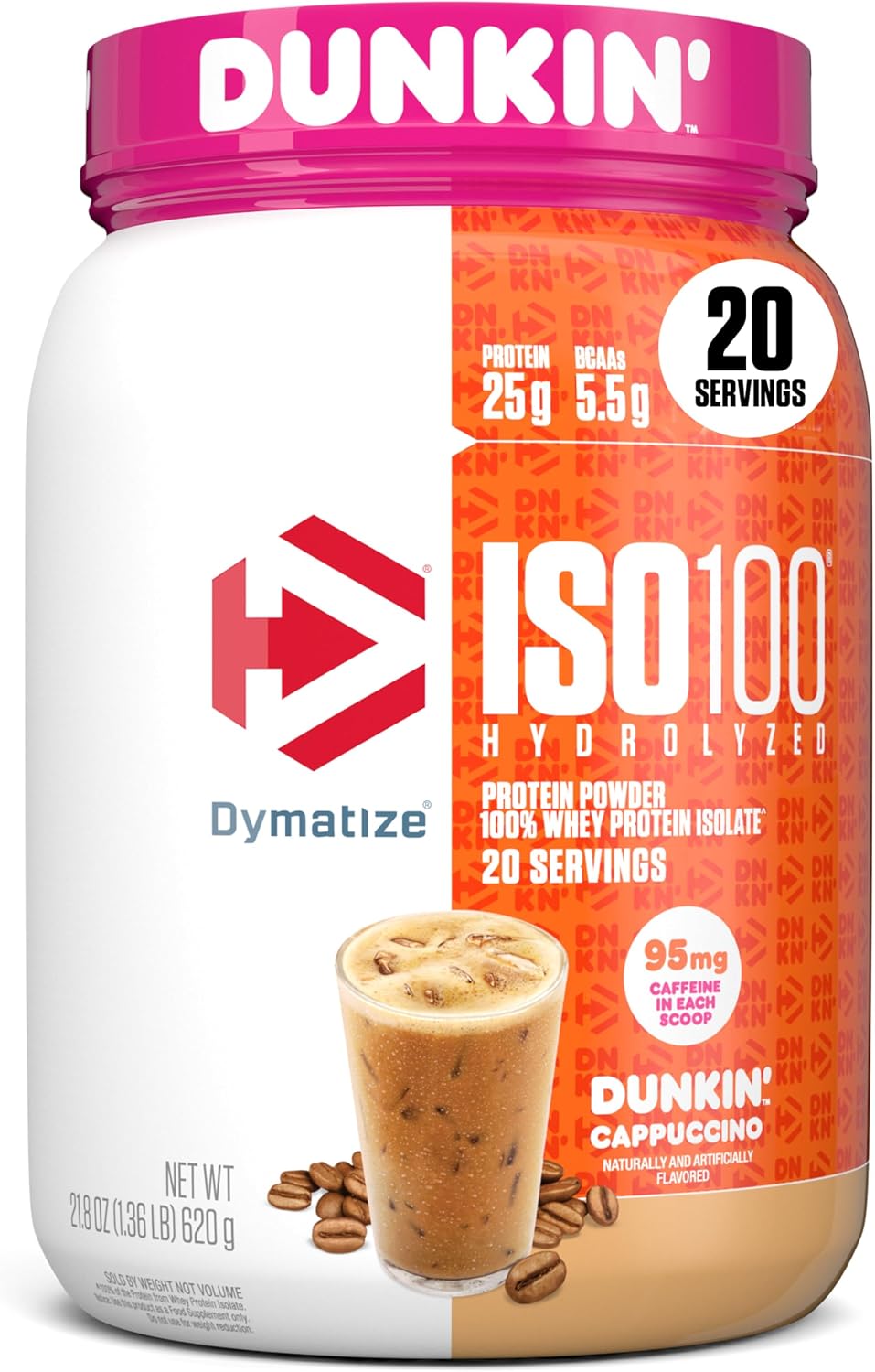 Dymatize ISO100 Protein Powder, 100% Whey Isolate, Gourmet Chocolate | 25g Protein, Hydrolyzed, Fast-Absorbing, Supports Muscle Health, 5.5g BCAAs, Gluten-Free, 76 Servings, 5 lb