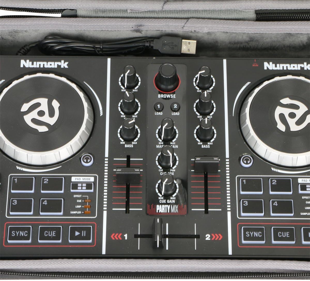 co2CREA Hard Case replacement for Numark Party Mix II DJ Controller | Portable Travel Storage Box
