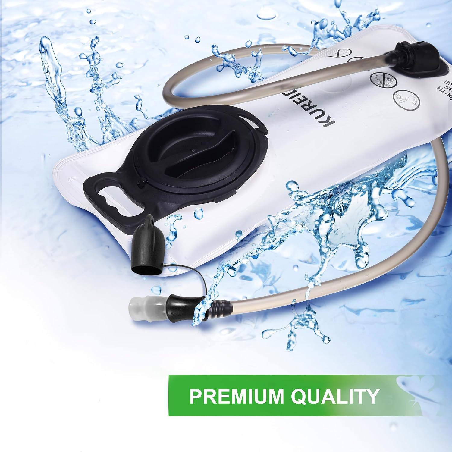 KUREIDA Hydration Bladder 2L-3L, Leak Proof Water Reservoir, BPA Free, Wide Opening