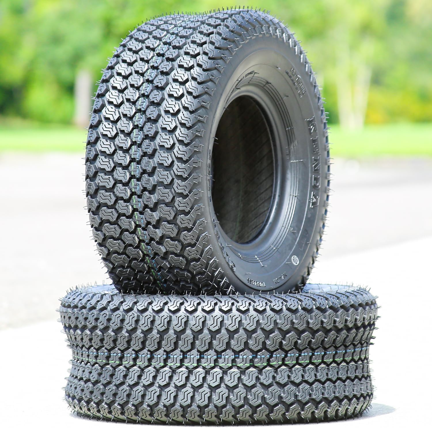 Kenda K500 Super Turf R/S 4 Ply 16-7.50-8 Lawn & Garden/Turf Tire | Lawn Mower & Garden Tractor All Season Traction 64A3 Rated 4 Ply Bias Construction Black Sidewall Tire