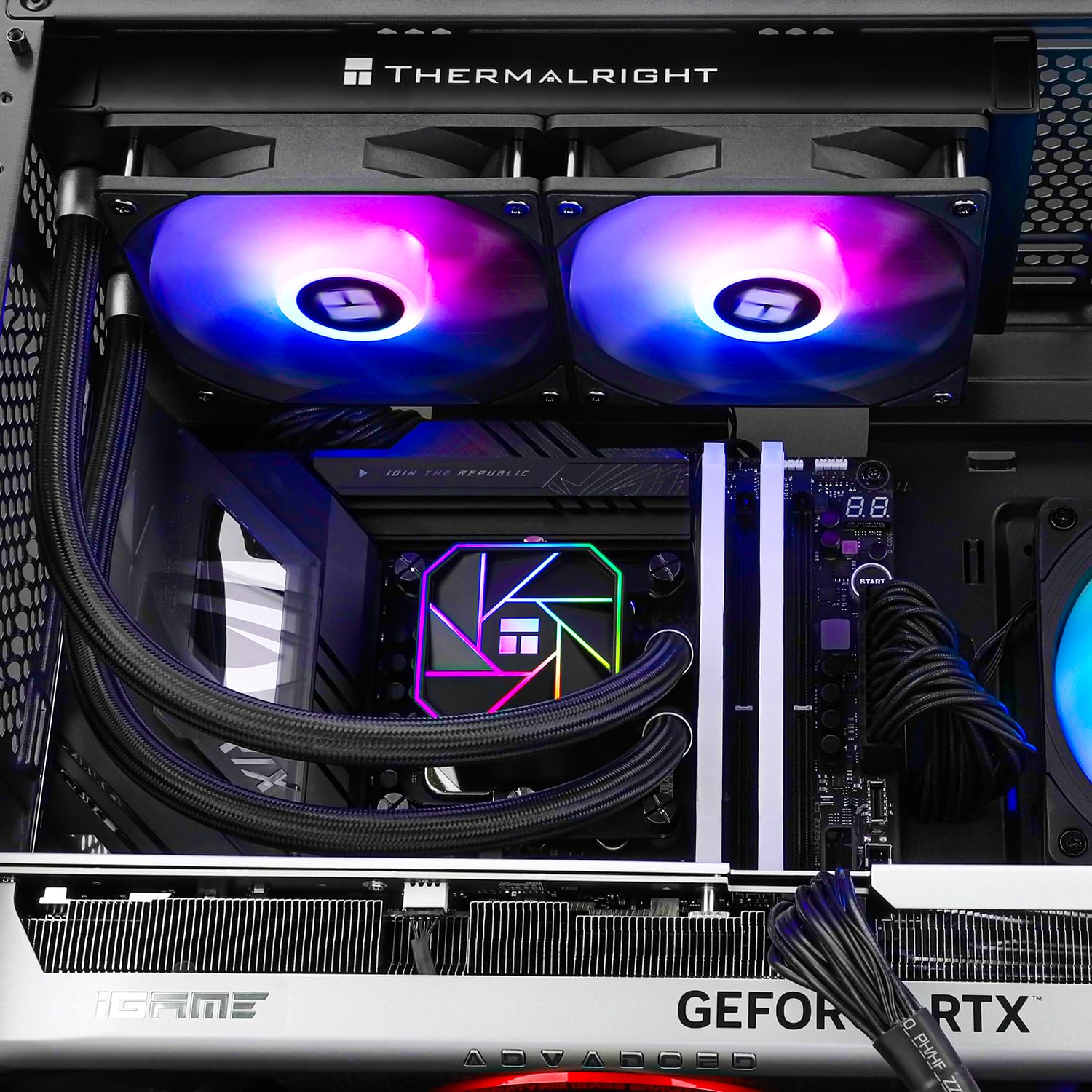 Thermalright Aqua Elite 360 ARGB Liquid CPU Cooler, 360 AIO Cooling Row Size, 3 x 120mm PWM Fans, Computer CPU Cooler,for AMD:AM4/AM5, Intel LGA1851/1150/1151/1200/1700