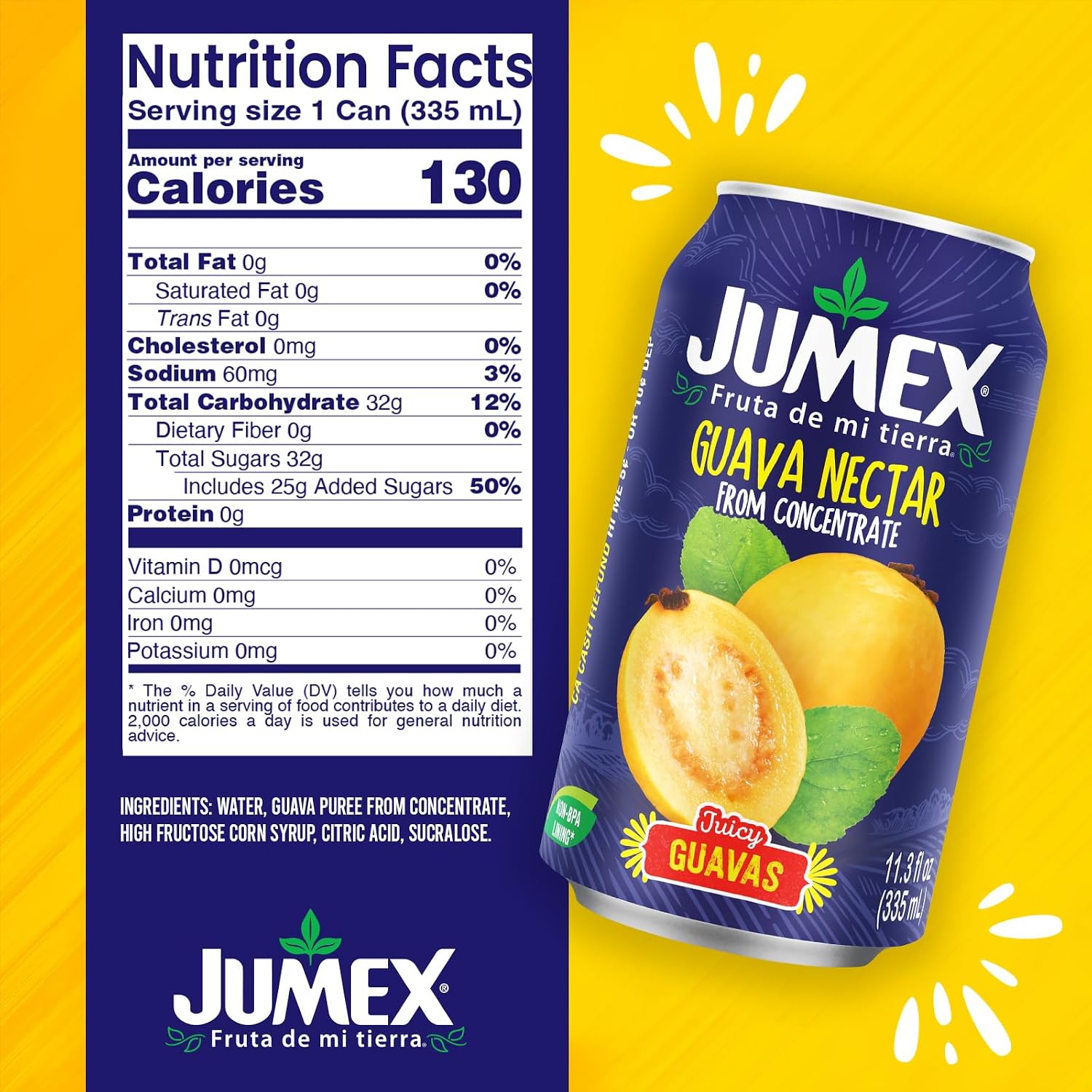 Jumex Mango Nectar Juice & Peach Nectar - Made with Fresh Fruit Puree - Tropical Fruit Juice Concentrate for Smoothie Mix, Cocktail Mixers & Kids Beverages - 11.3oz, 12 Pack Canned Drinks
