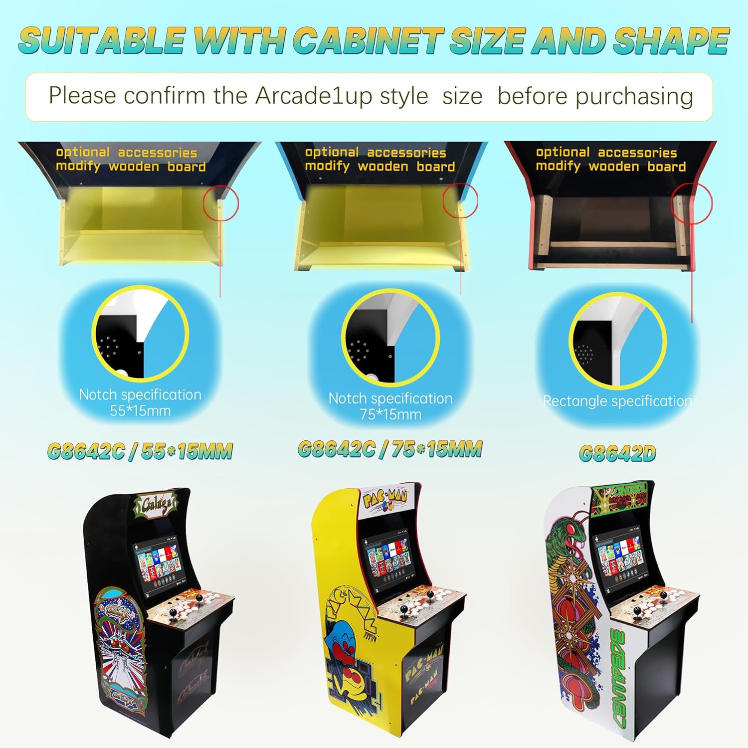Switch Fighting Stick for Arcade1Up Cabinet, Play Your Switch Arcade Stick on The Cabinet, Modded Switch Joysticks Specially Designed for Arcade1Up