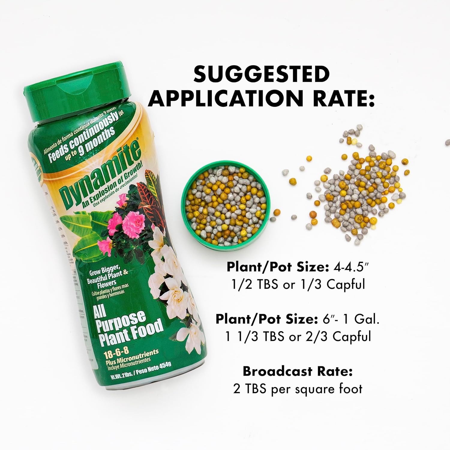 BLACK (GOLD) KOW Dynamite 2 lb All Purpose 9 Month Plant Food-(887763) | Provides 9 months of continuous feeding, contains essential micronutrients