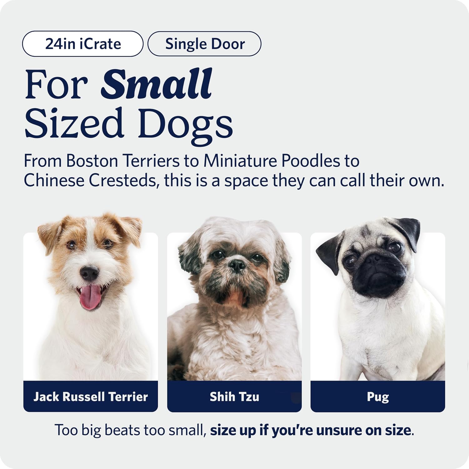 MidWest Homes for Pets 48-Inch iCrate for Extra-Large Breeds, 90-110 lbs, Single Door Folding Dog Crate with Divider Panel, Leak-Proof Tray & Secure Latches, Portable, Durable & Easy to Assemble