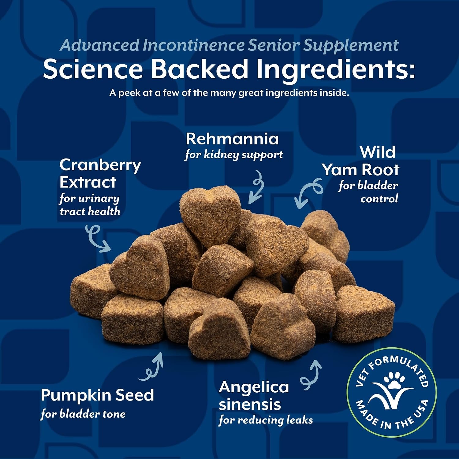 NaturVet Senior Advanced Incontinence Dog Supplement - 60 Ct