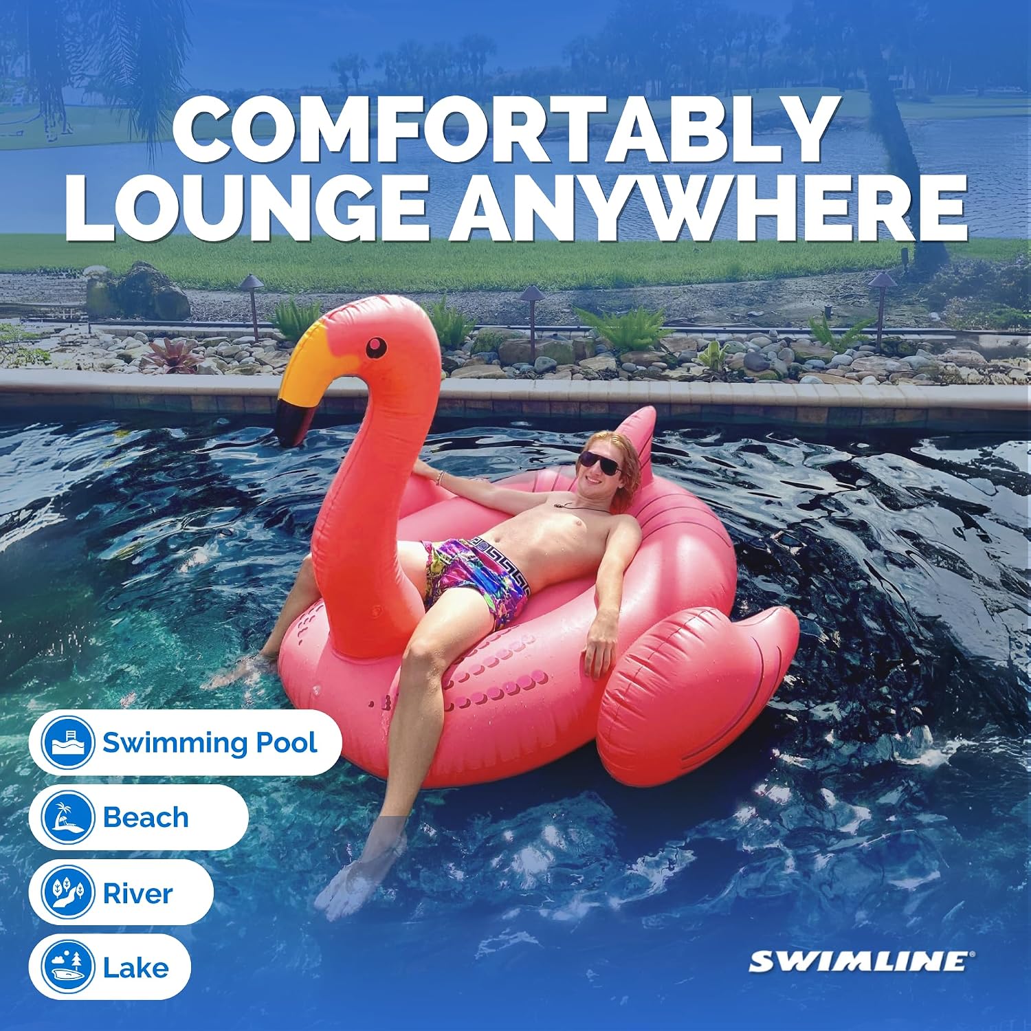 SWIMLINE Original Giant Inflatable Pool Float Floatie Ride-On