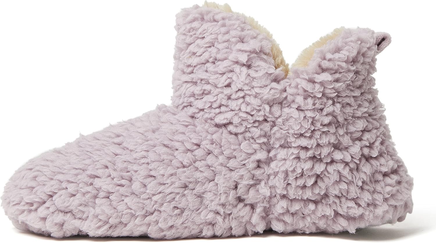 Dearfoams Women's Chelsea Faux Fuzzy Sherpa Indoor House Bootie Slipper