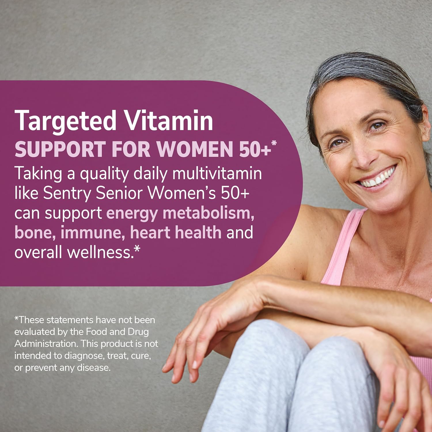 21st Century Sentry Senior Women 50+ Multivitamin, 100 Tablets | Complete Multivitamin & Multimineral, Compare VS. Centrum® SILVER Women 50+, Women 50 Plus, Full-Spectrum Nutrients for Heart