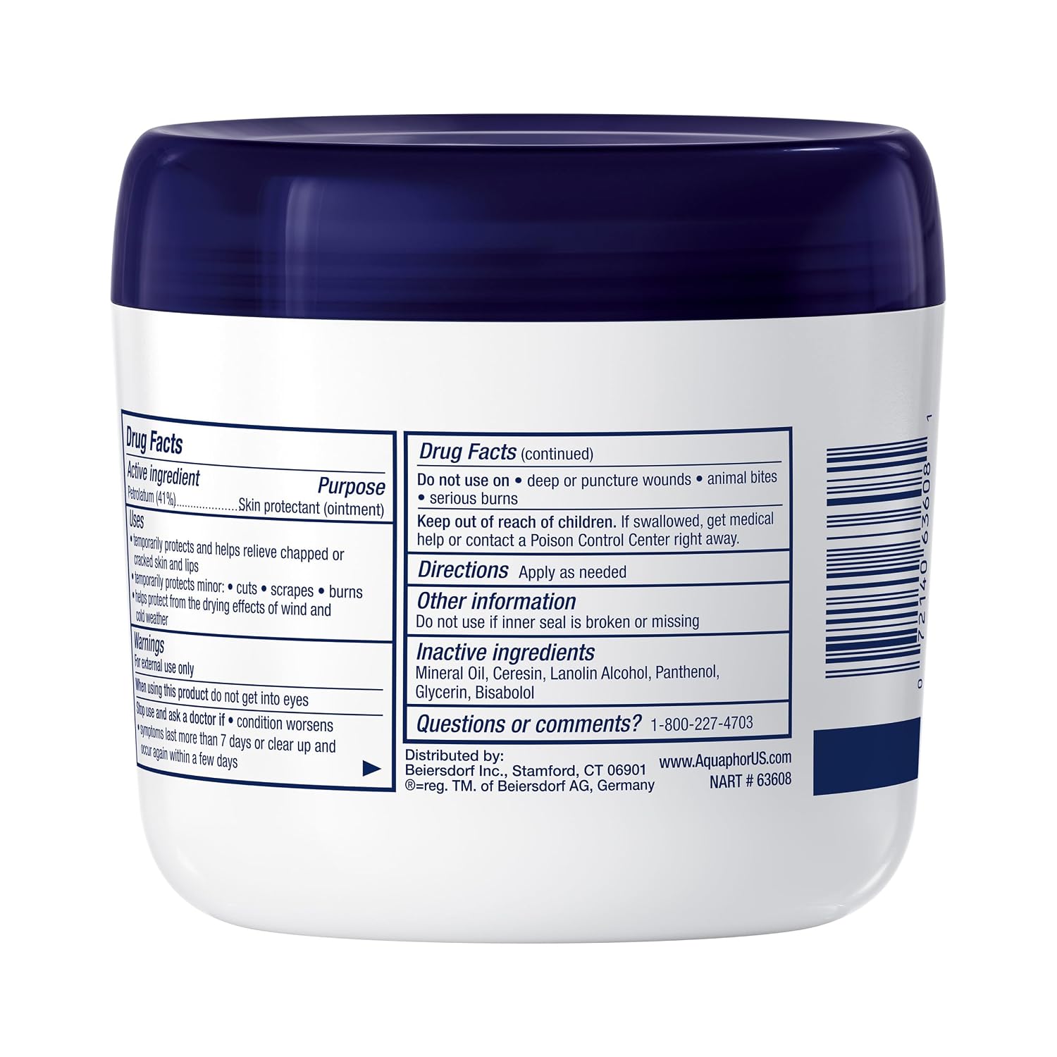 Aquaphor Advanced Therapy Healing Ointment Skin Protectant, 14 OZ | Clinically Proven Skin Protectant Moisturizer for Cracked, Irritated or Dry Skin Relief, Dye and Fragrance Free