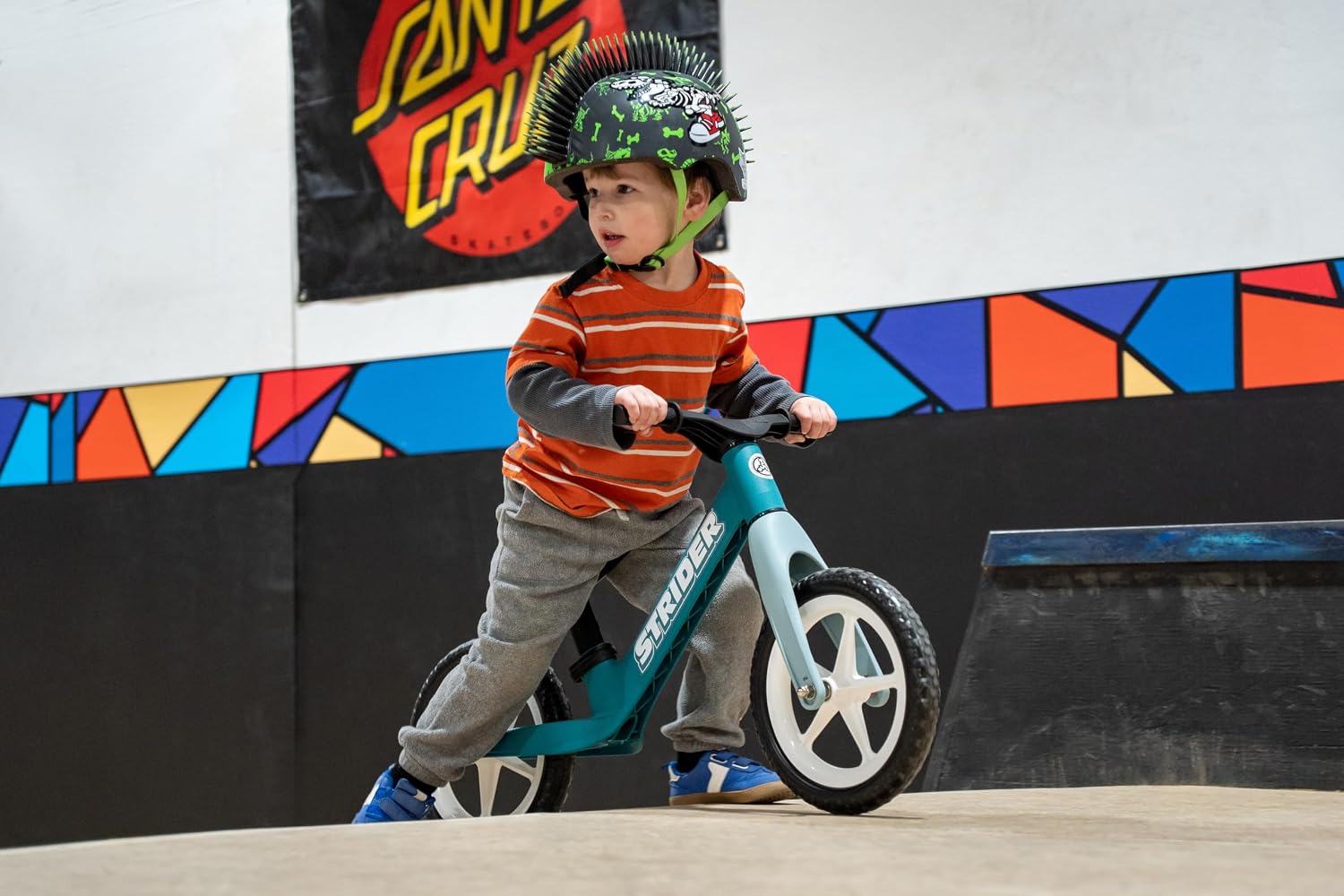Strider 12 Comp, No Pedal Balance Bike for Kids Ages 1–3 Years | No-Pedal Composite Bike, Adjustable Seat, Lightweight Frame, Easy Assembly, Durable All-Weather Plastic, Never Flat Tires