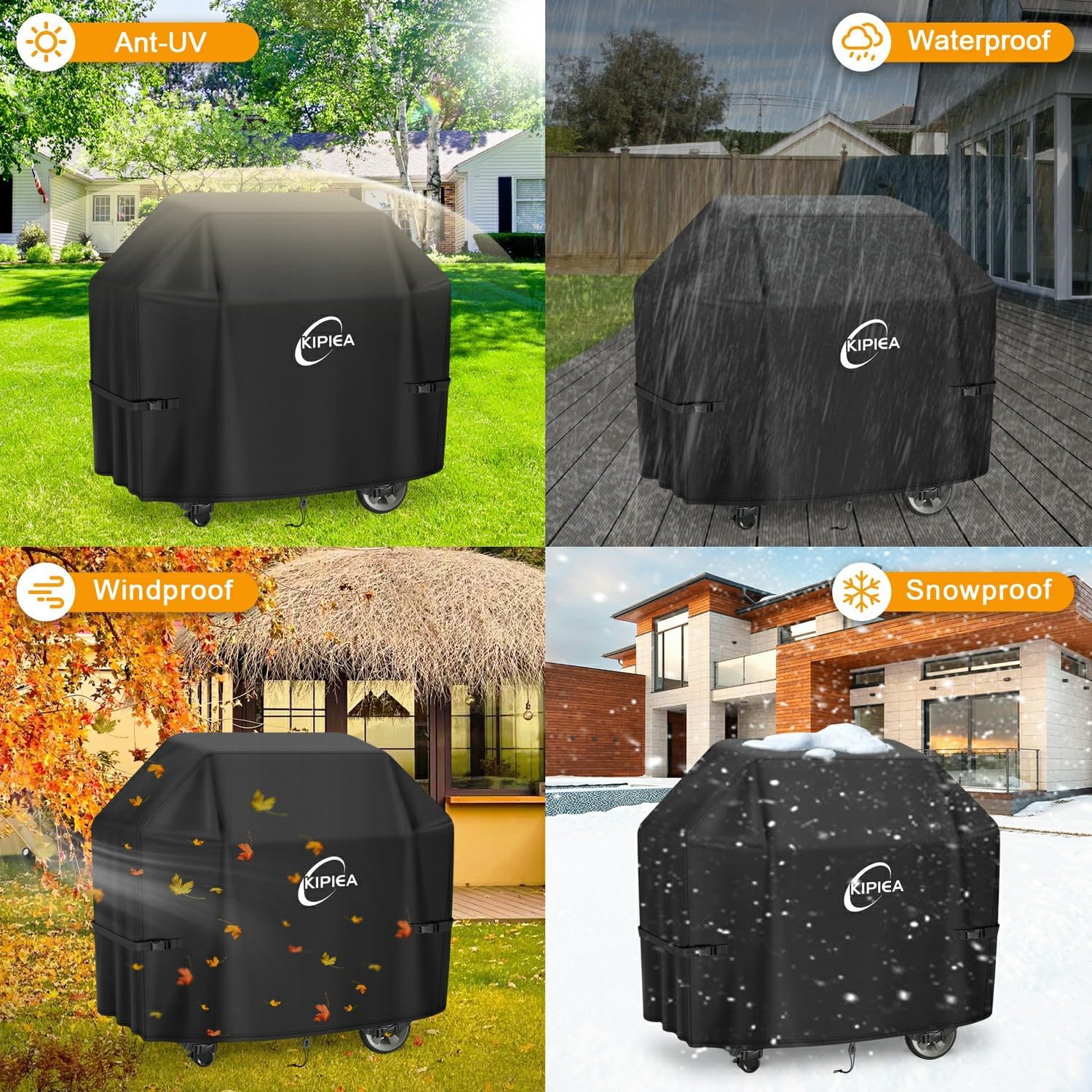 600D Vertical Smoker Cover for Pit Boss 3/4 / 5/7 Series, Waterproof Pellet Grill Cover, 73550, UV Resistant, No Tear, No Fading