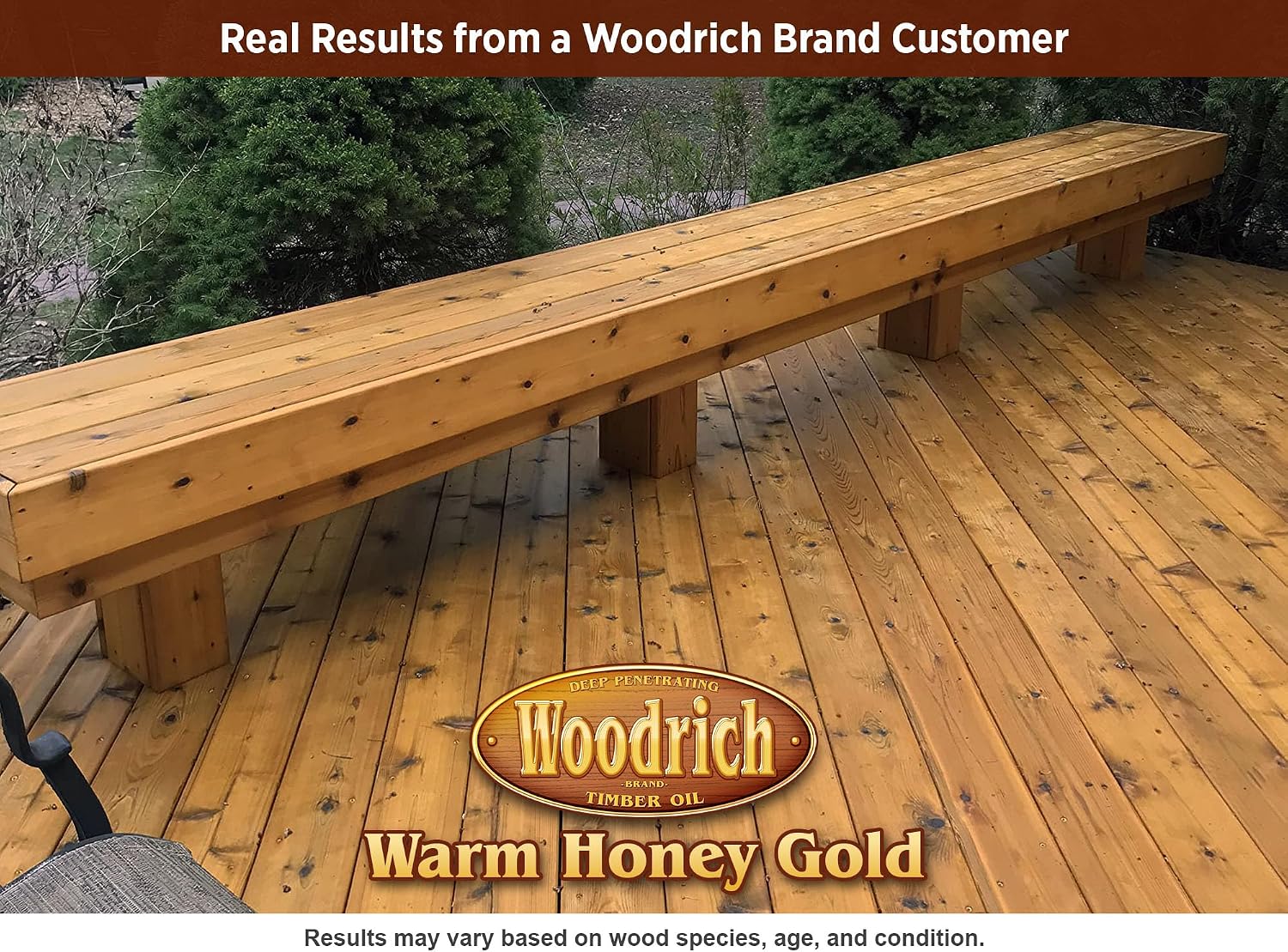 Timber Oil Deep Penetrating Stain for Wood Decks, Fences, Siding, and Log Cabins - 5 Gallons, Amaretto (Covers 750 sq. ft.)
