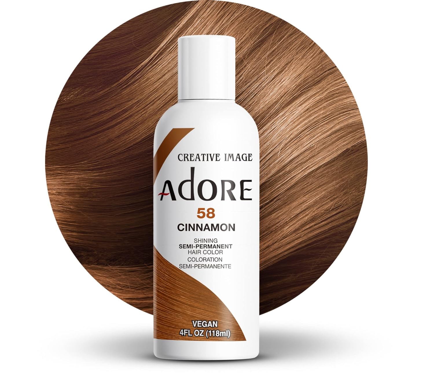 Adore Semi Permanent Hair Color, 107 Mocha, 4 Fl Oz | Vegan & Cruelty-Free Brown Hair Dye | No Ammonia, No Peroxide, No Alcohol