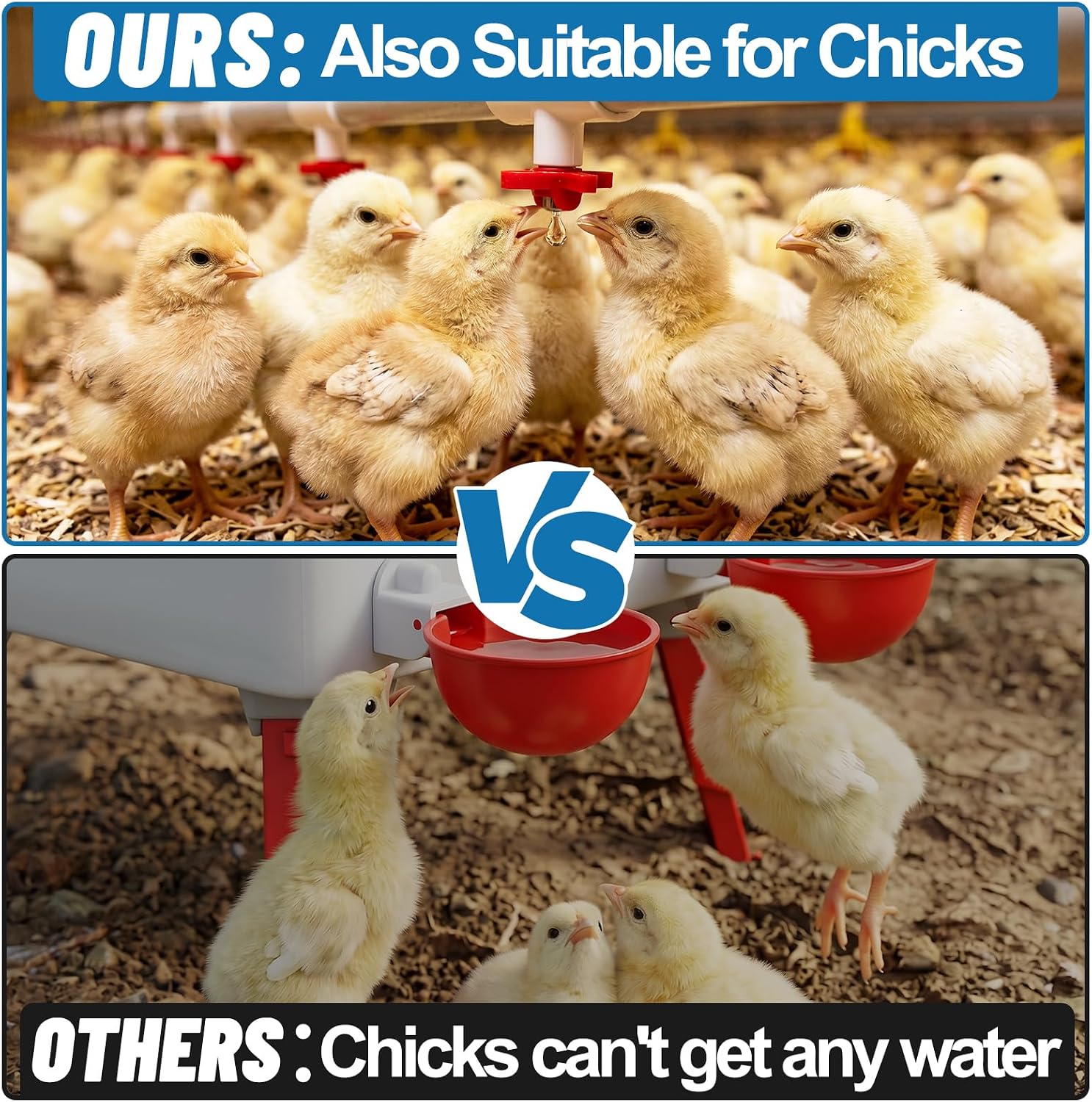 20 Pack Chicken Waterer Nipples for Chicks to Chickens with Drill Bits | Water Saving Design, Easy Install Leakproof Poultry Watering System, Chicken Coop Accessories, Quail Water Feeder