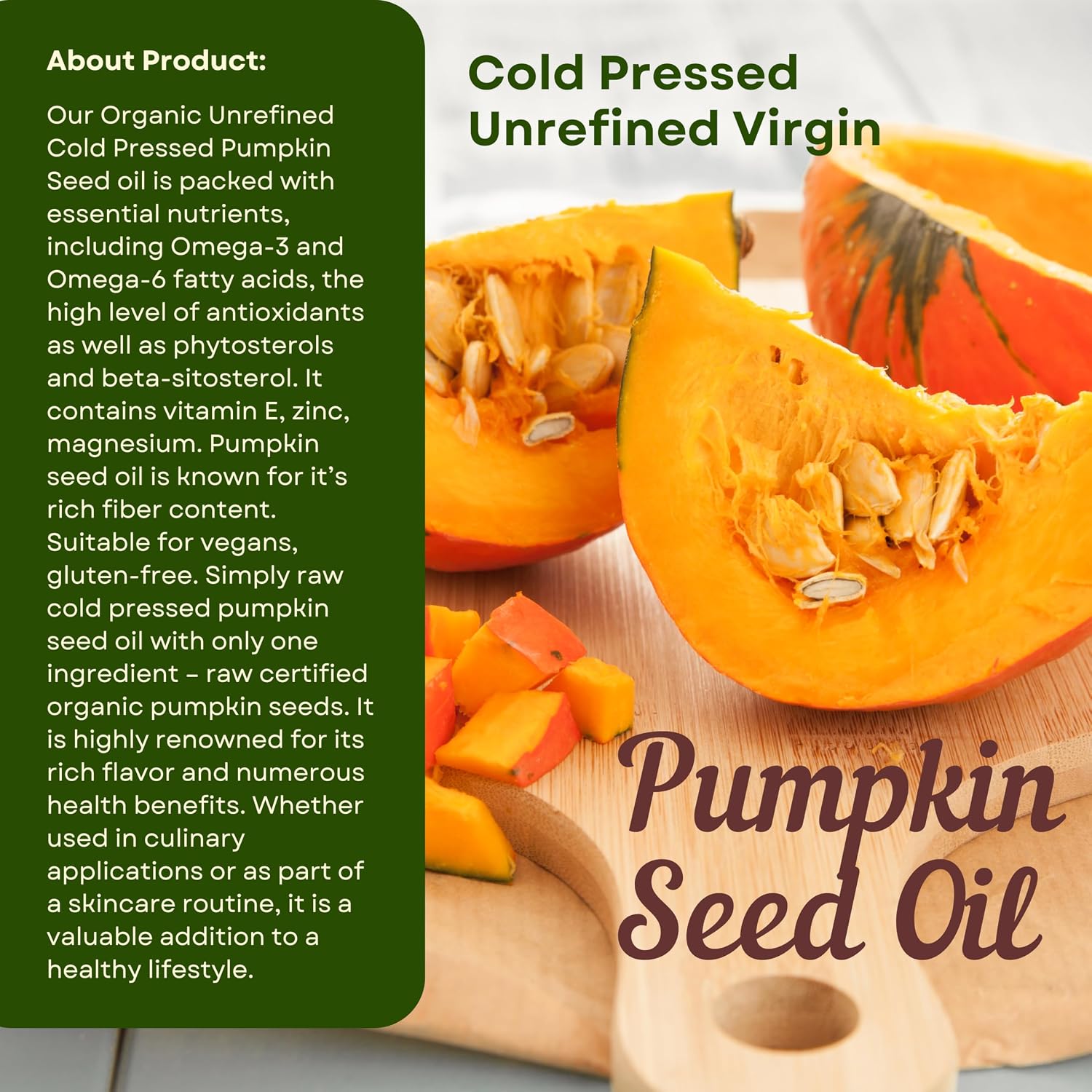 100% Pure Unrefined Virgin Pumpkin Seed Oil All Natural 4 lbs(64 fl.oz)