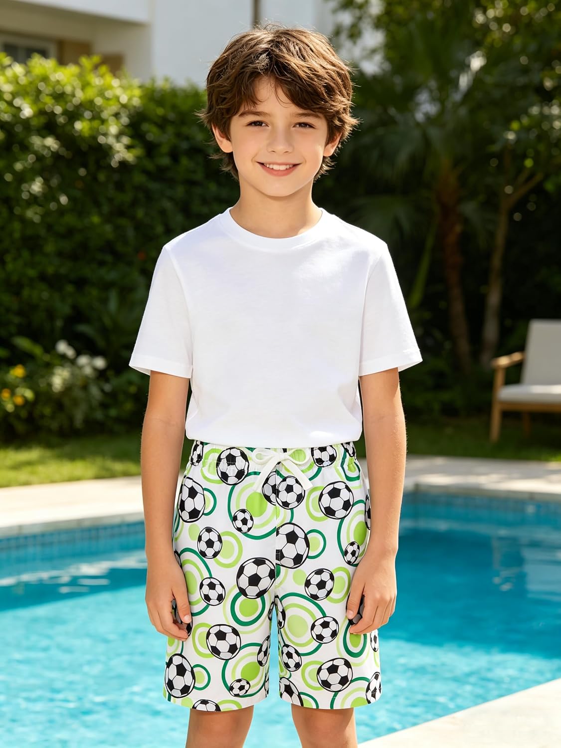 BFUSTYLE Boys Swim Trunks Mesh Lining Kids Bathing Suit 5-14 Years Shorts