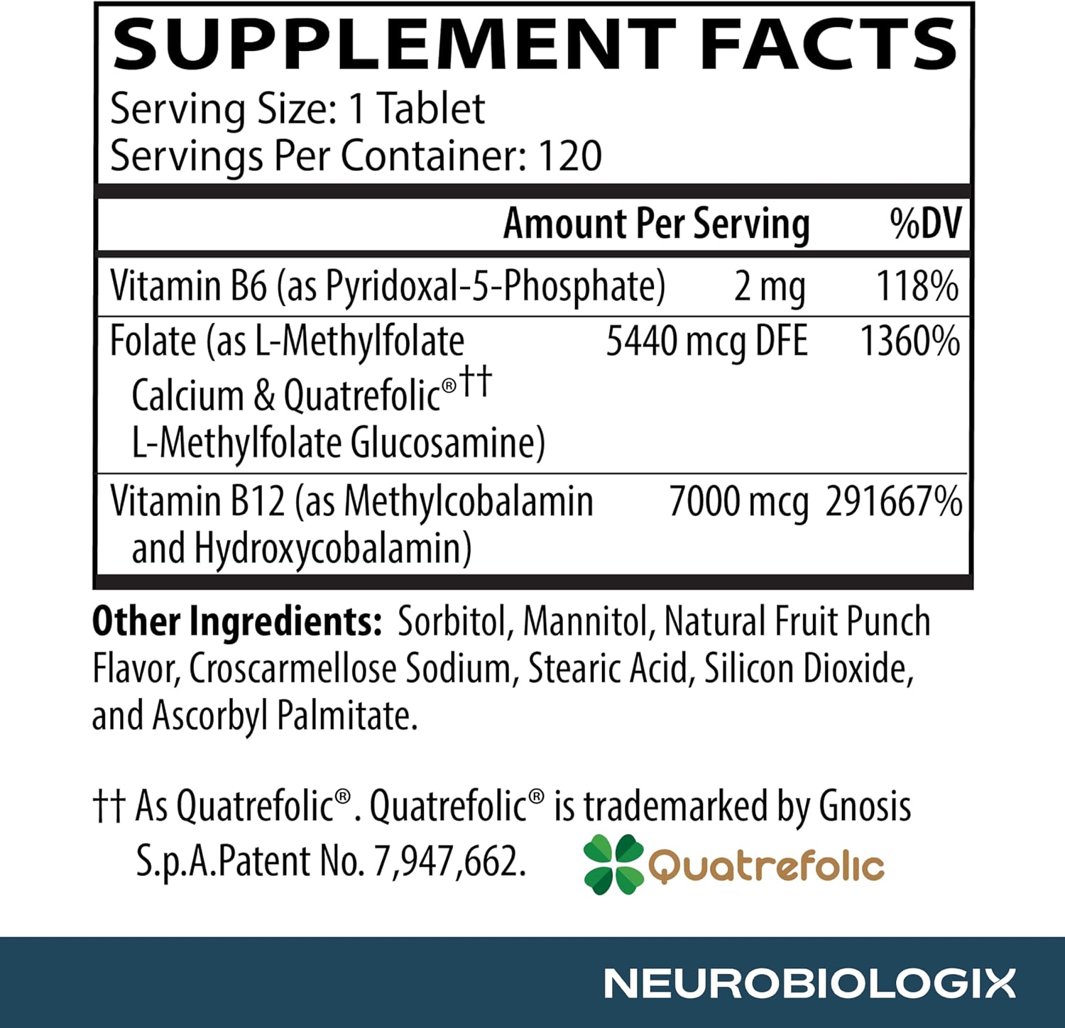 Neurobiologix Methylation Complete Methylated B Complex, 120 Chewables | Gluten-free chewable with methylfolate, methyl B12 & B6. Supports energy