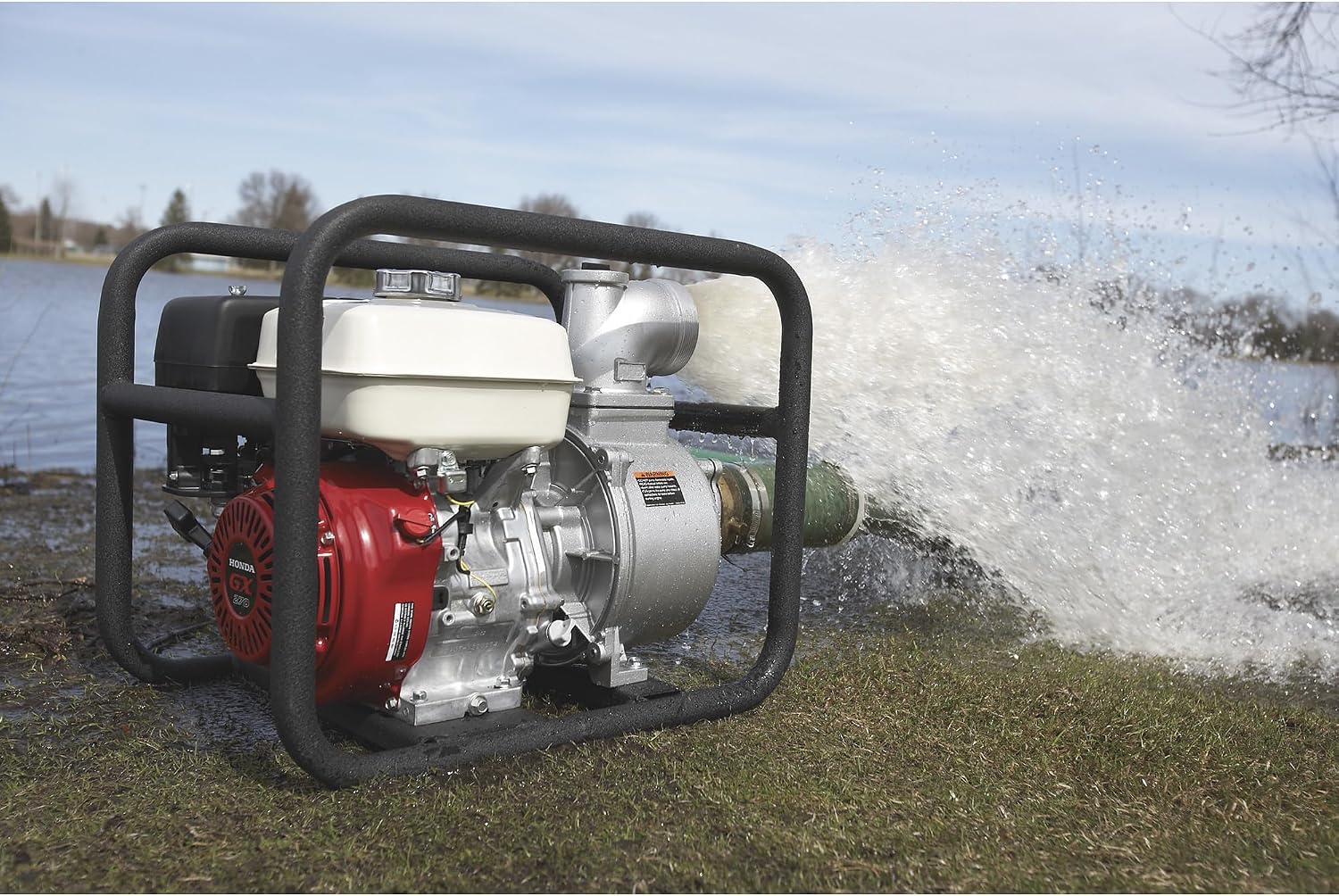 NorthStar Semi-Trash Pump, 23,040 GPH, 4in. Ports, 3/4in. Solids | High-capacity debris handling, Demanding dewatering, Water transfer, Jobsite-ready frame, Contractor-grade operation