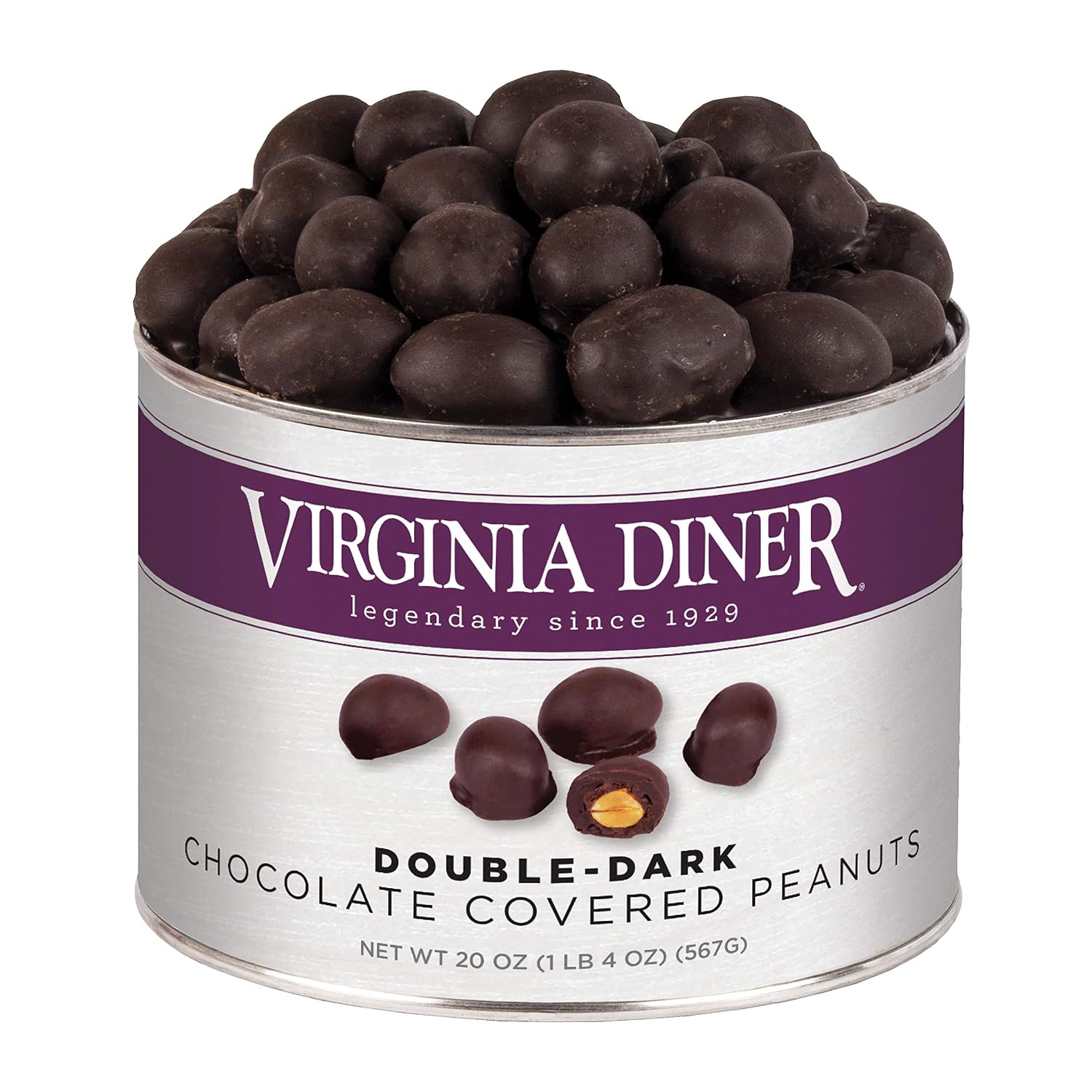 Virginia Diner Chocolate Pecan Dovetail Candy Clusters with Caramel - Preservative Free from Virginia Since 1929-18 Oz