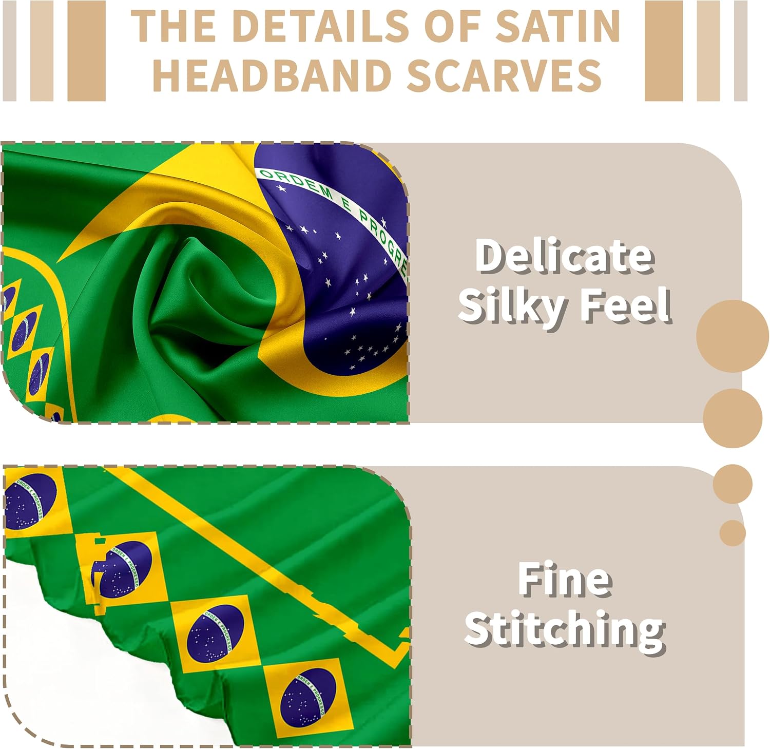 Fashion Bandana Women,Flag Silk Scarf,27.5x27.5 Large Square bandanas,Satin Hair for Sleeping,Travel,for Gift
